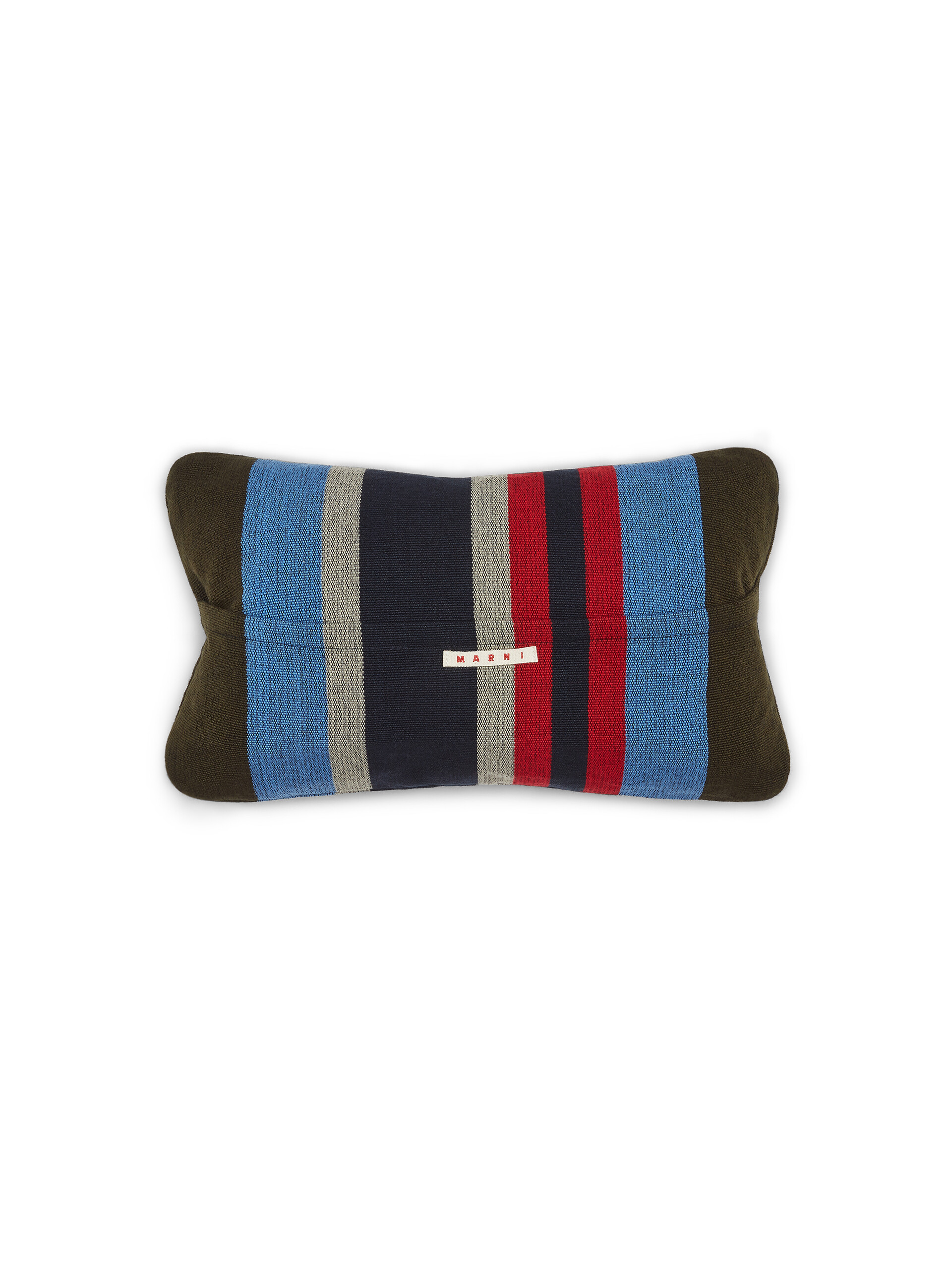 MARNI MARKET rectangular pillow cover in polyester with green pale blue and blue vertical stripes - Furniture - Image 2