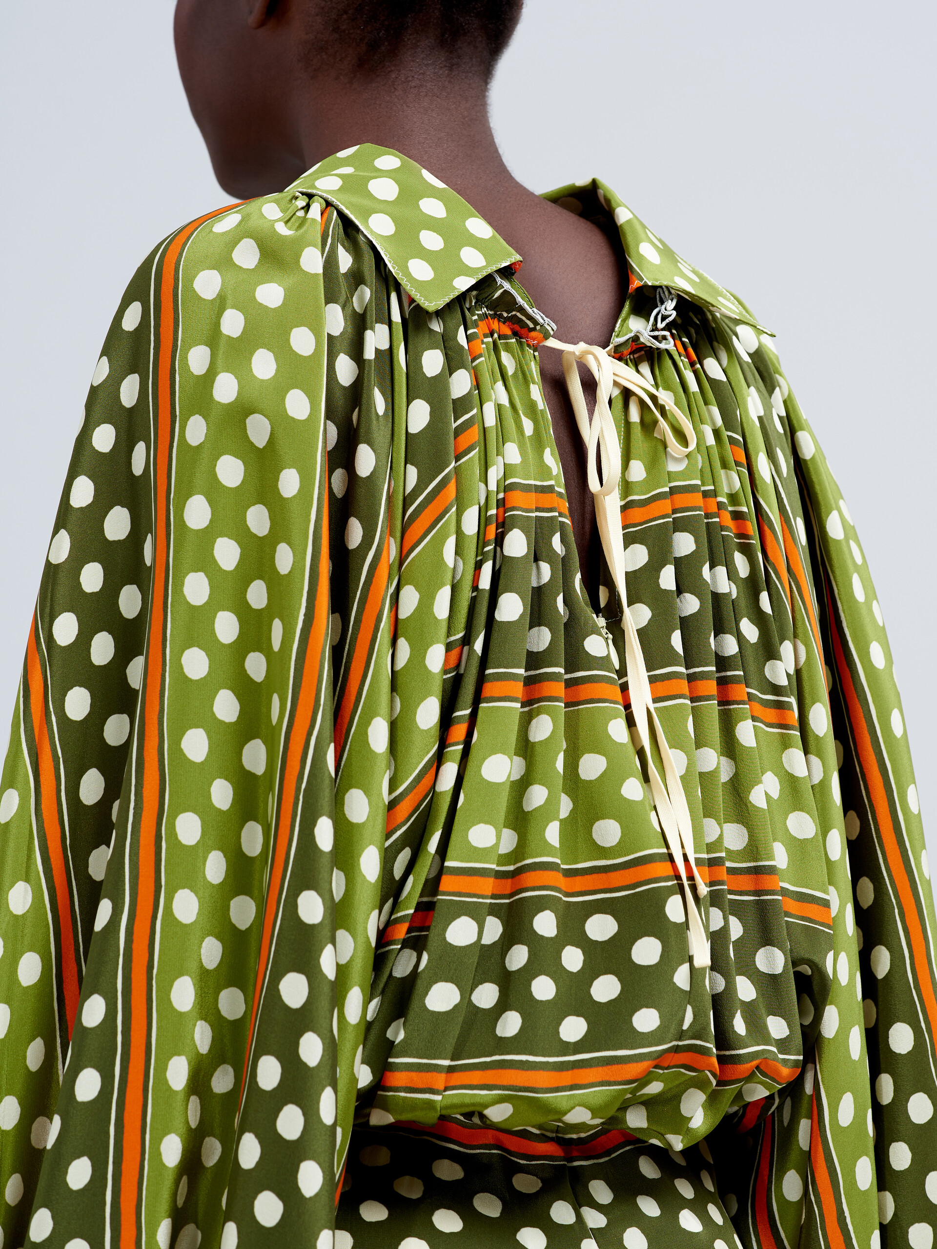 Robe en crêpe de soie à imprimé Dot & Stripe - Robes - Image 5