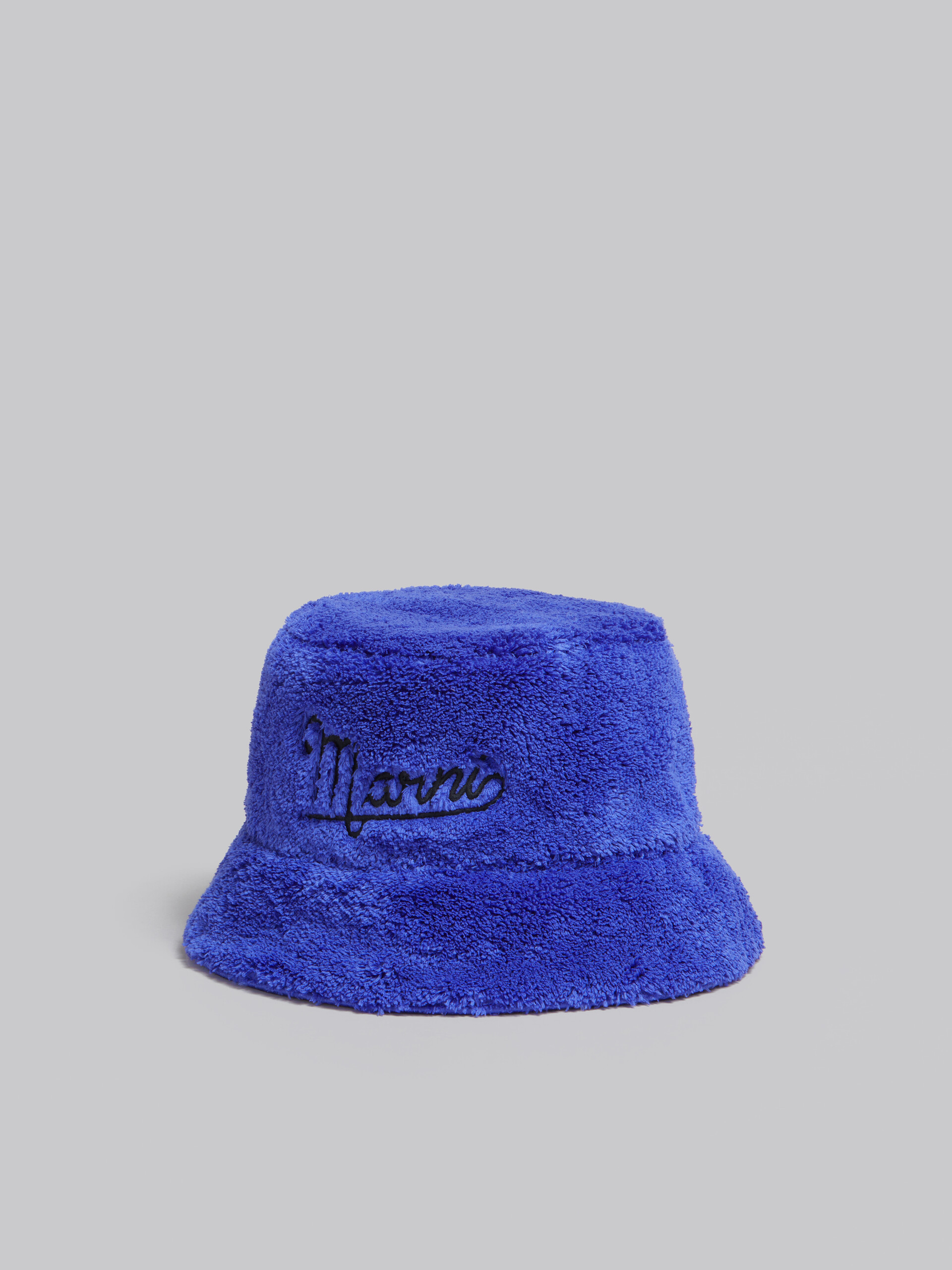 Blue Terry bucket hat with logo - Hats - Image 3