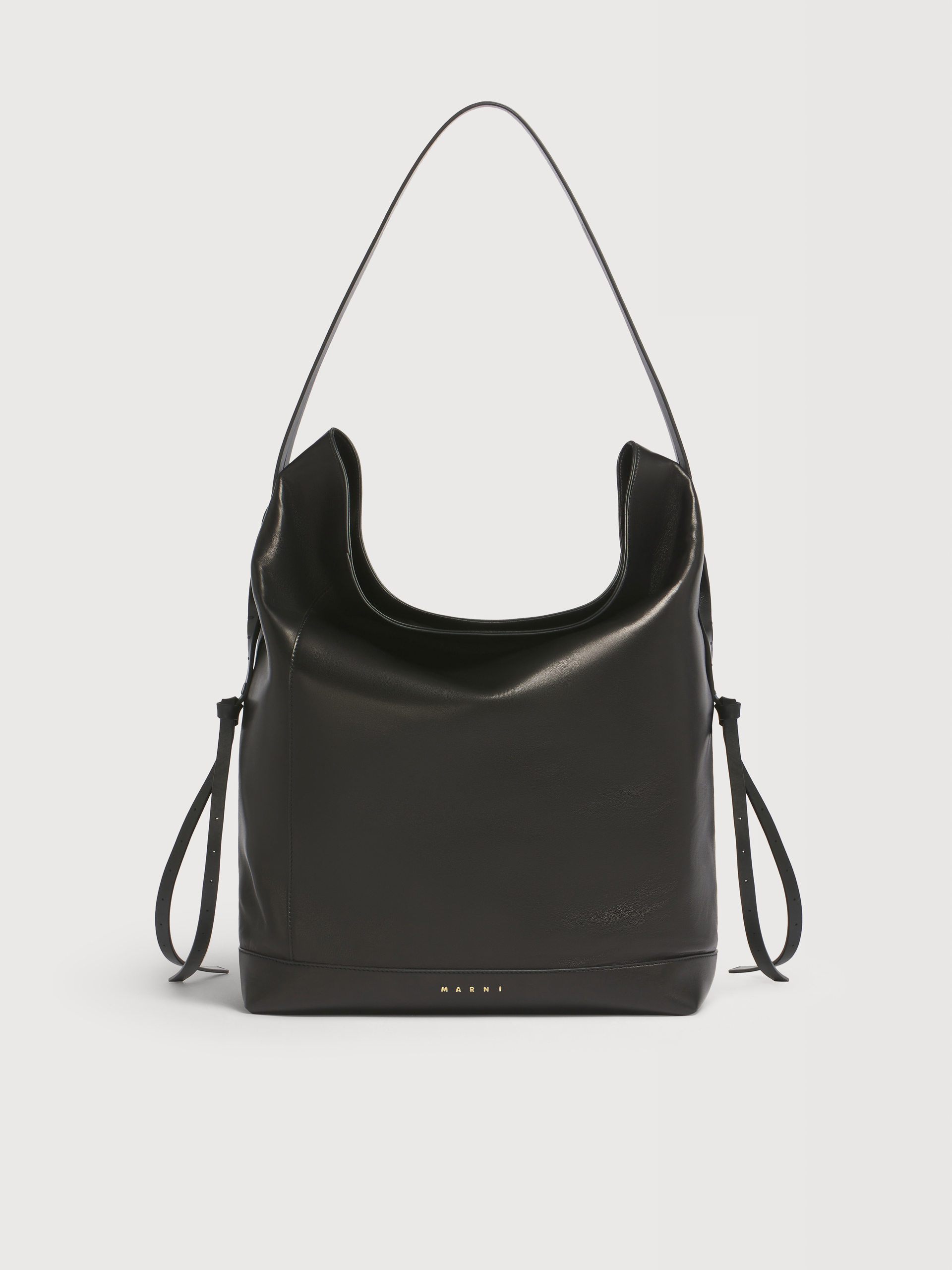 Black leather Pod 2.0 large hobo bag - Shoulder Bags - Image 1