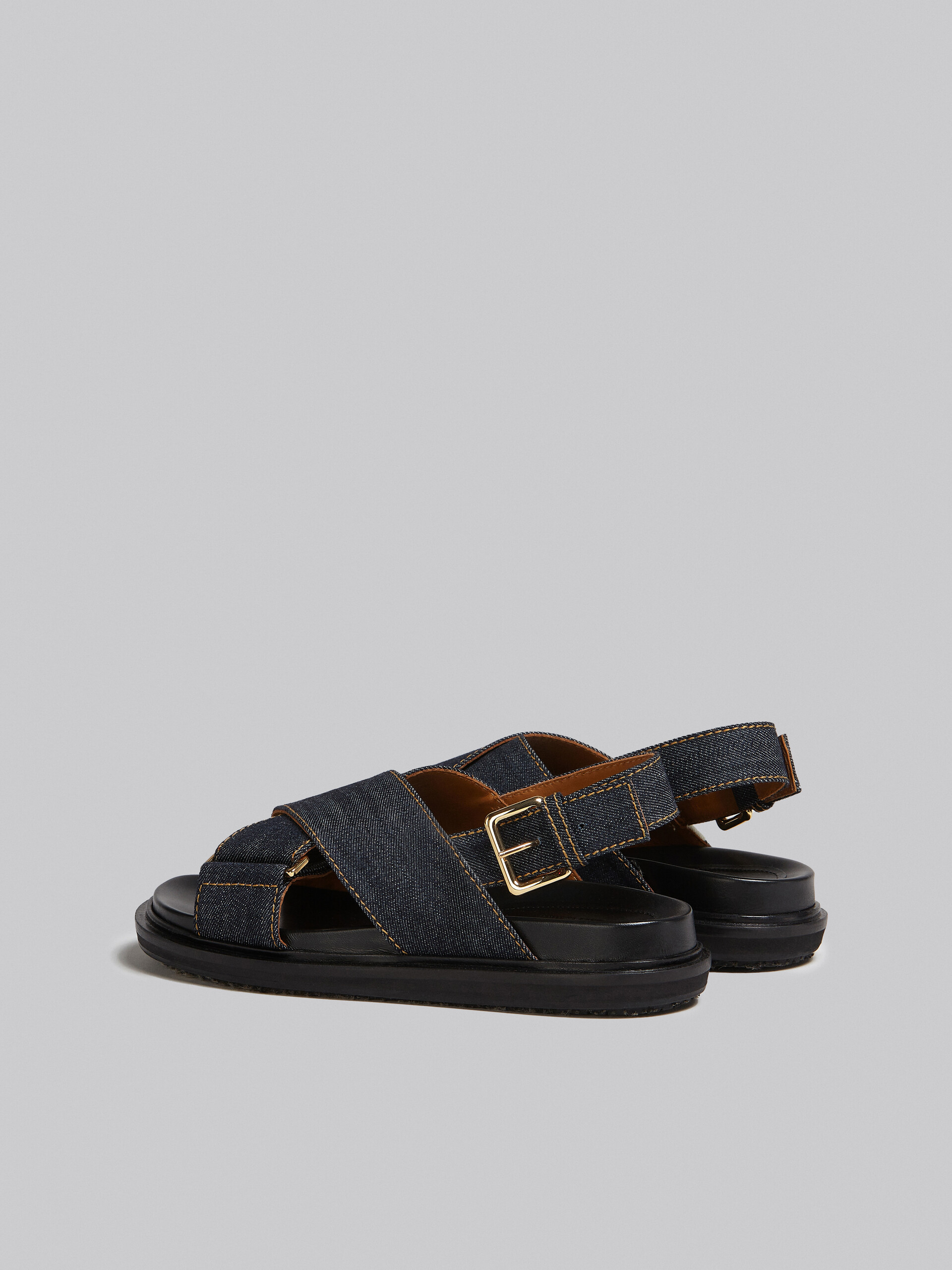 Blue denim criss-cross sandal - Sandals - Image 3