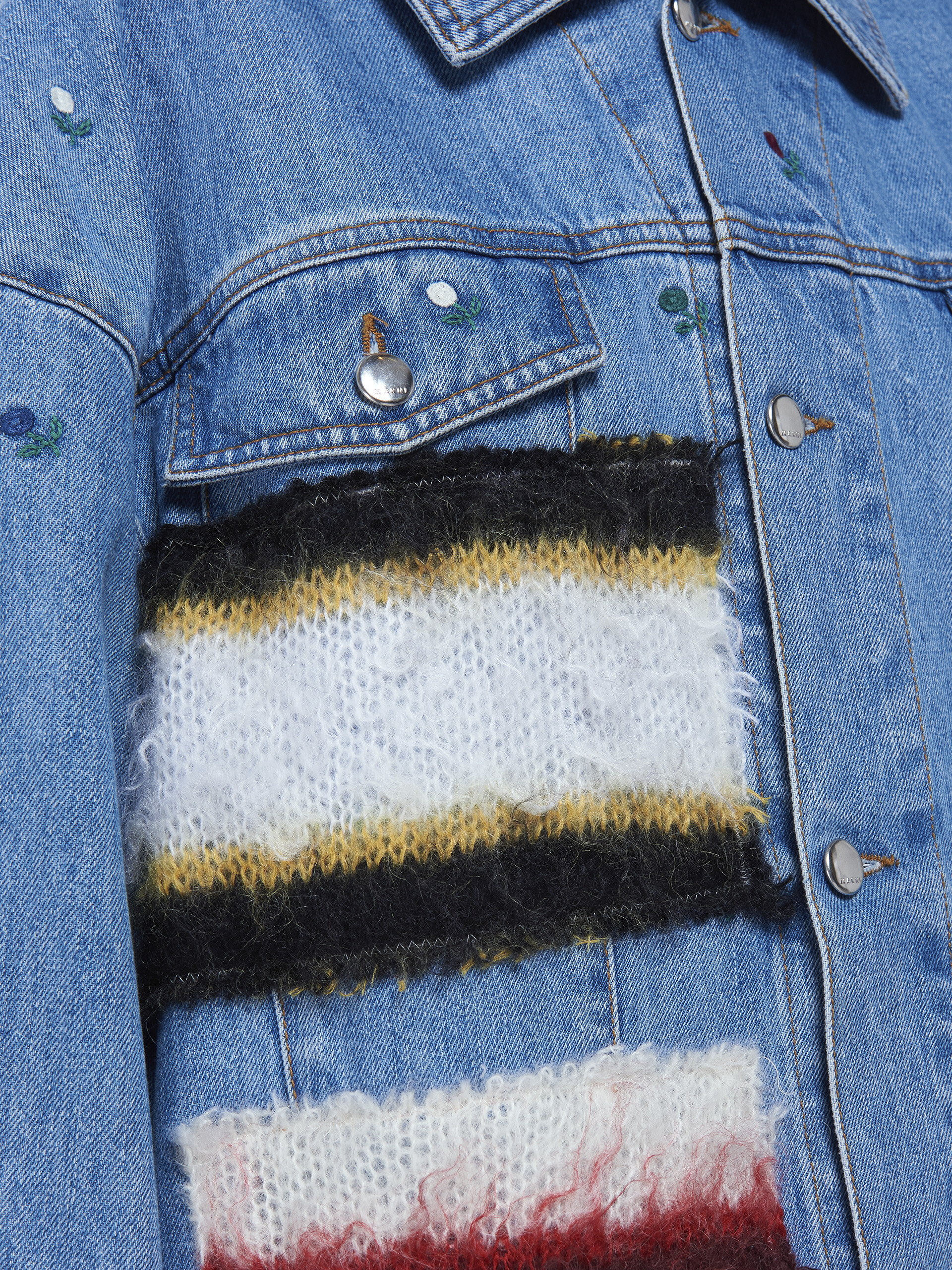 Mohair and denim jacket - Jackets - Image 5