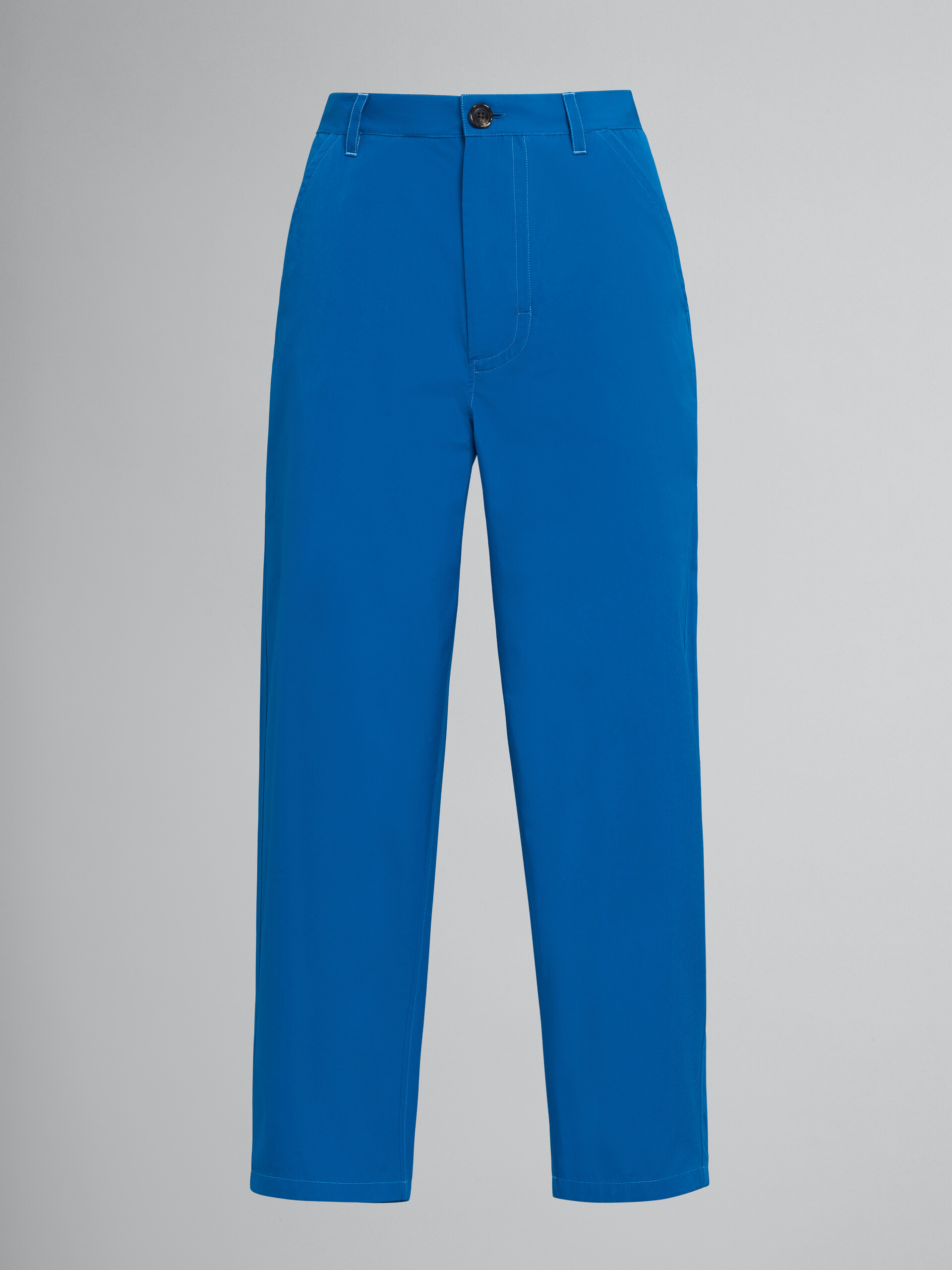Poplin cropped pants