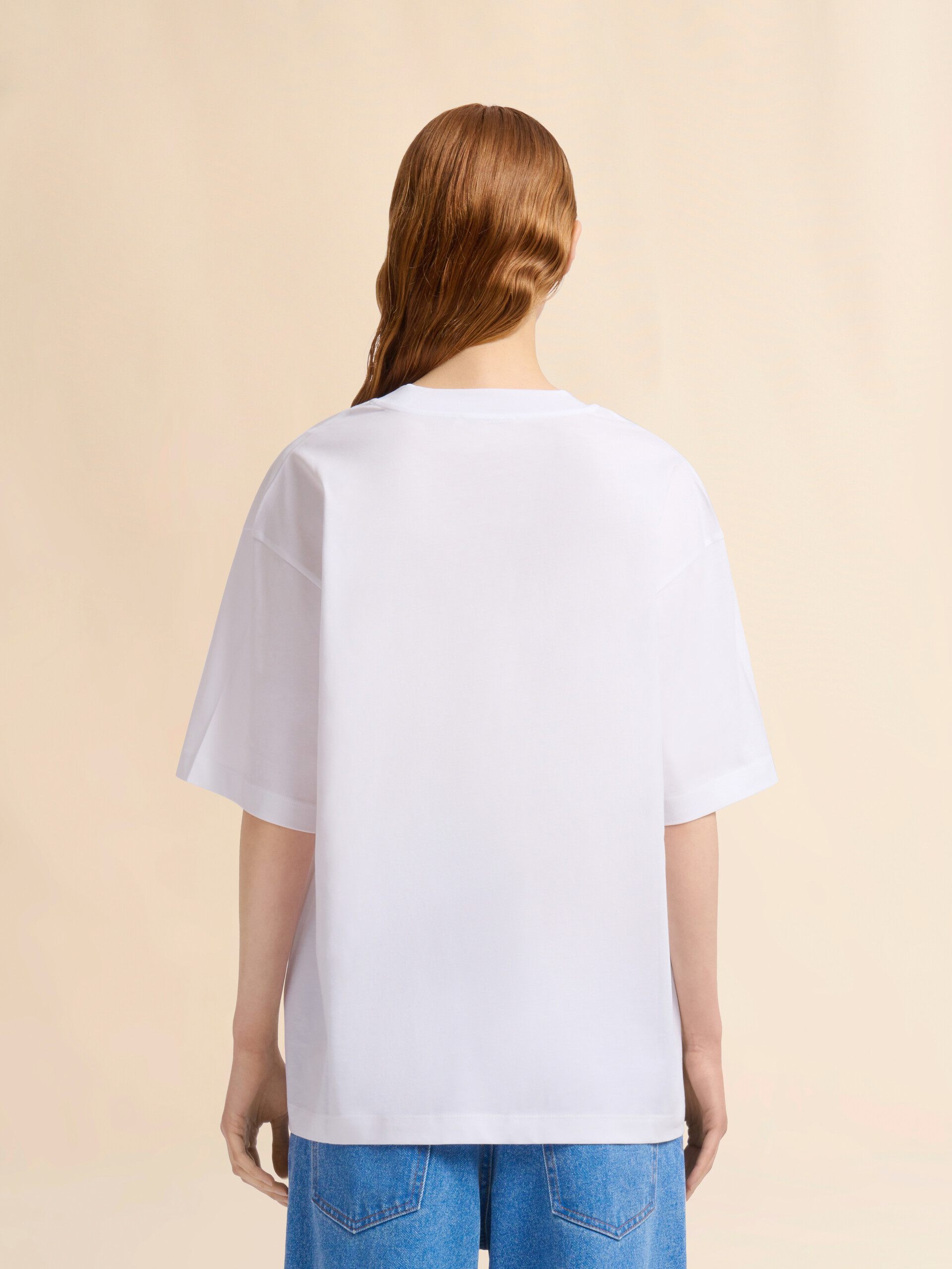Light blue jersey cotton T-shirt with Marni Scribbled logo - T-shirts - Image 3