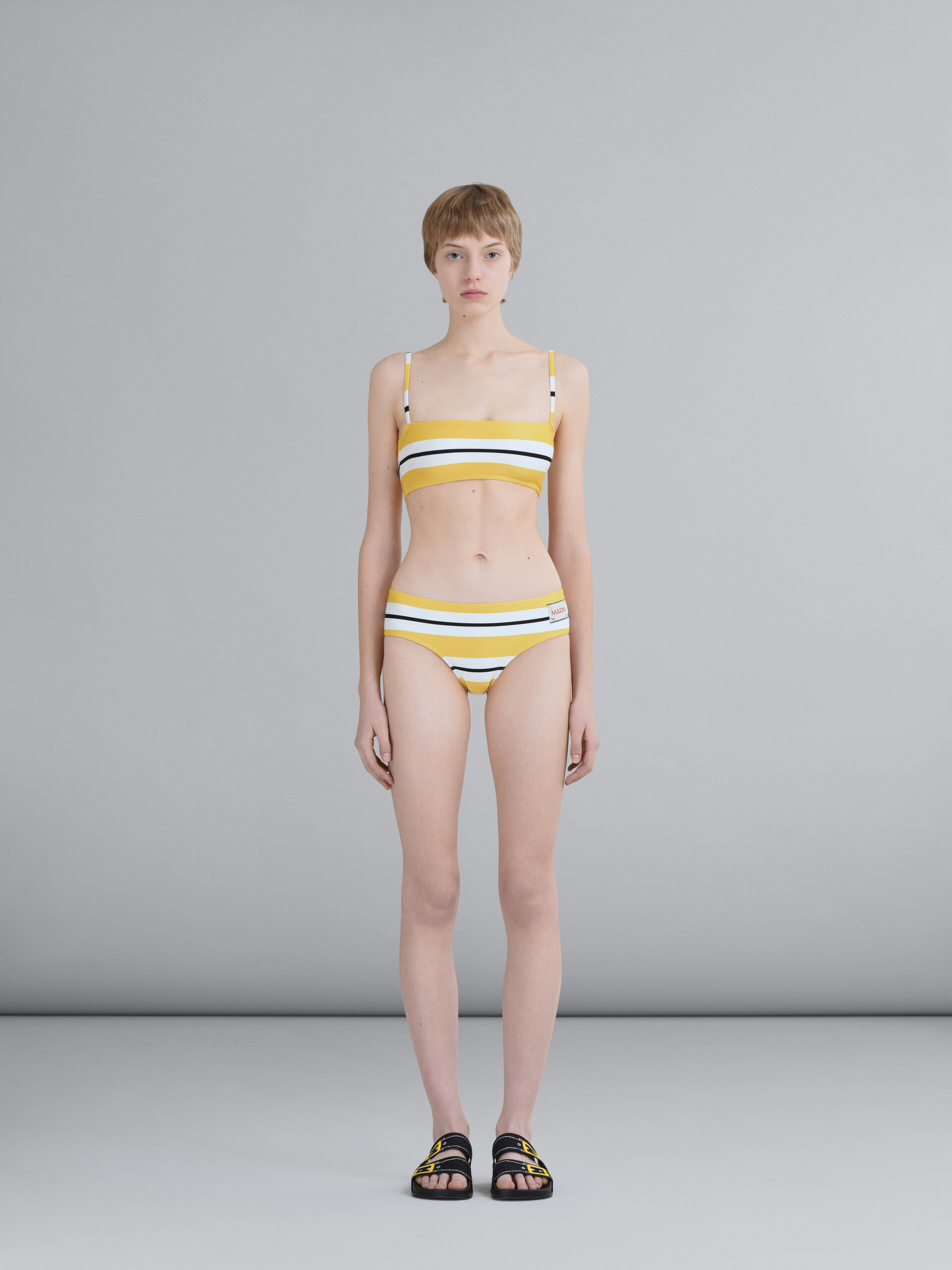 Yellow Nostalgia print stretch bikini - Bikini - Image 2