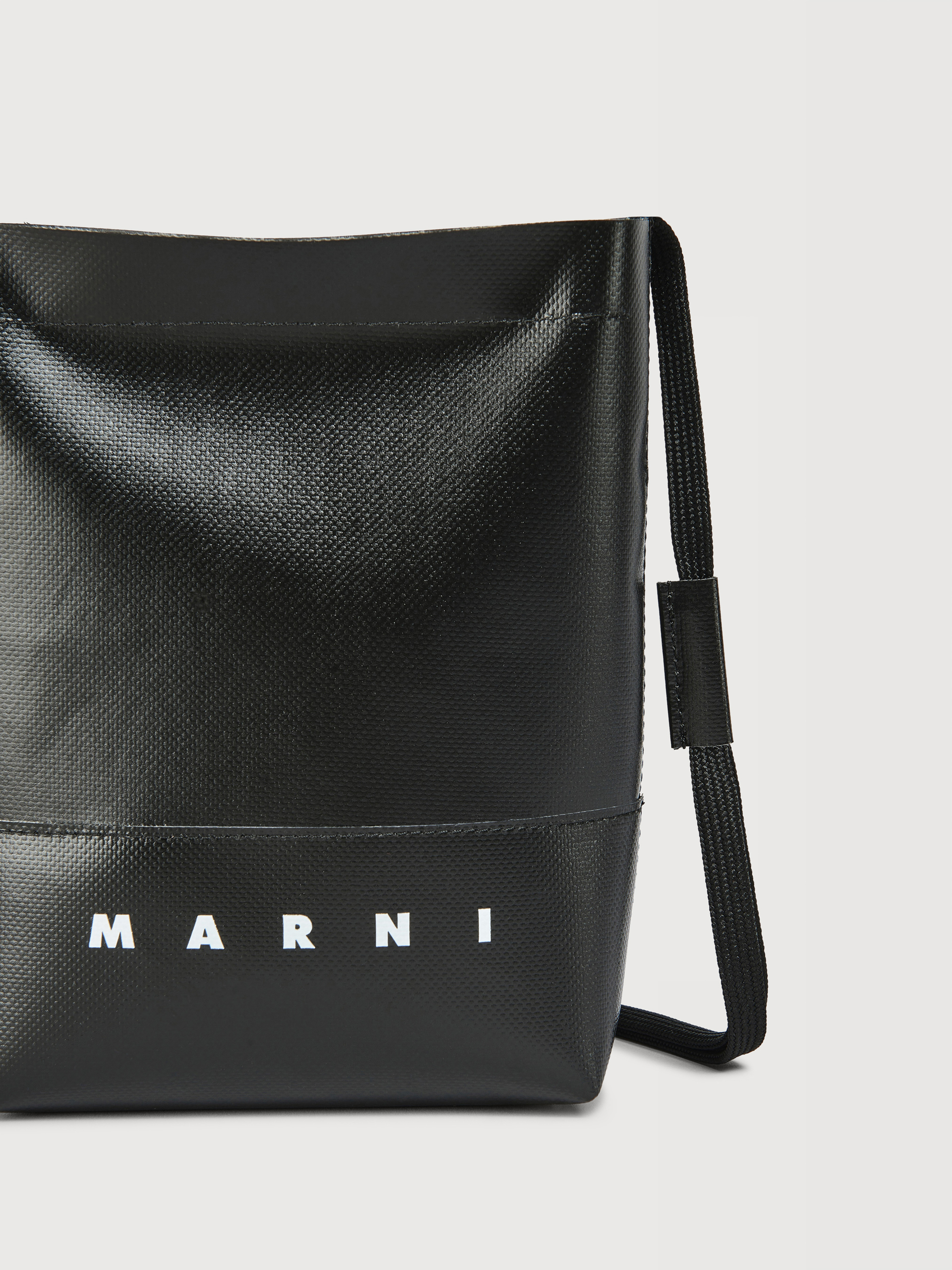 Black Tribeca crossbody bag with shoelace strap - Shoulder Bags - Image 5