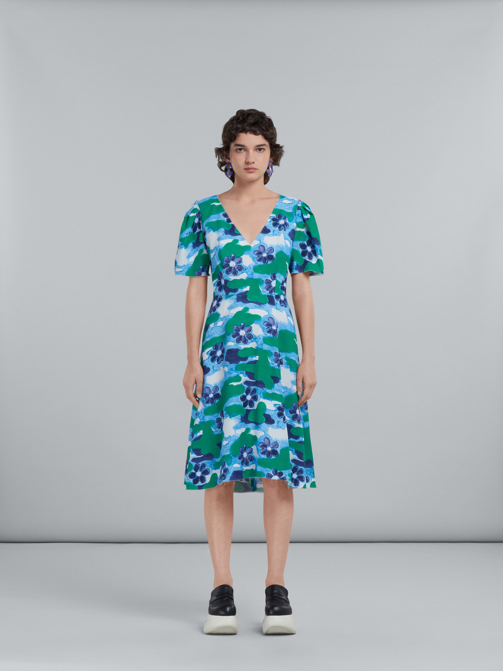 Printed cady dress - Dresses - Image 2