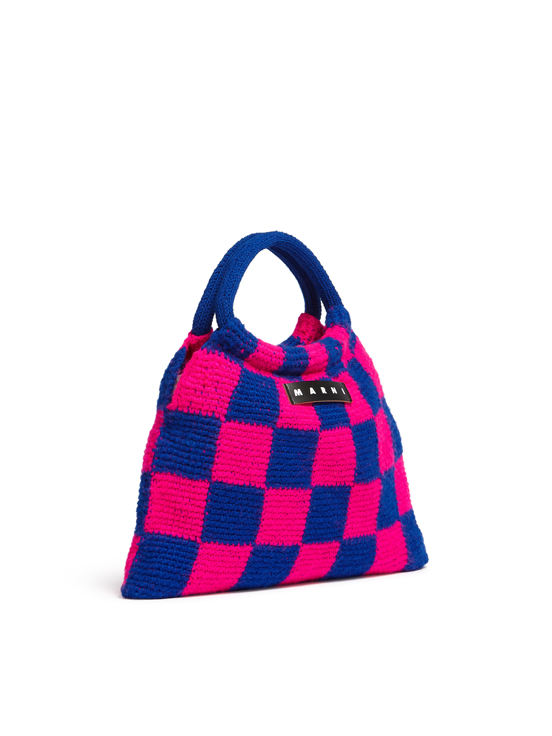 MARNI MARKET bag in pink and blue crochet - Bags - Image 2