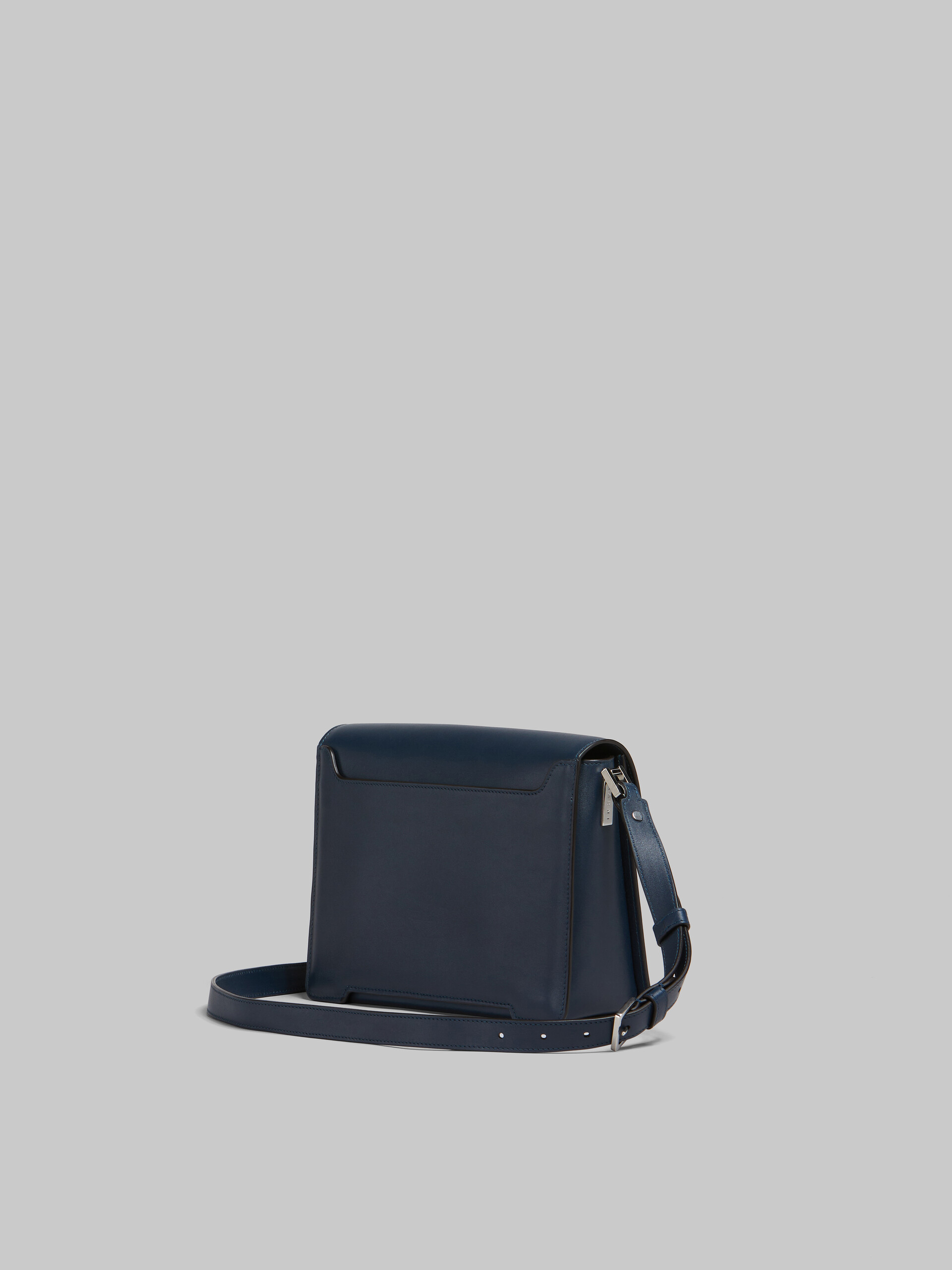 Deep blue leather Trunkaroo medium shoulder bag - Shoulder Bags - Image 3