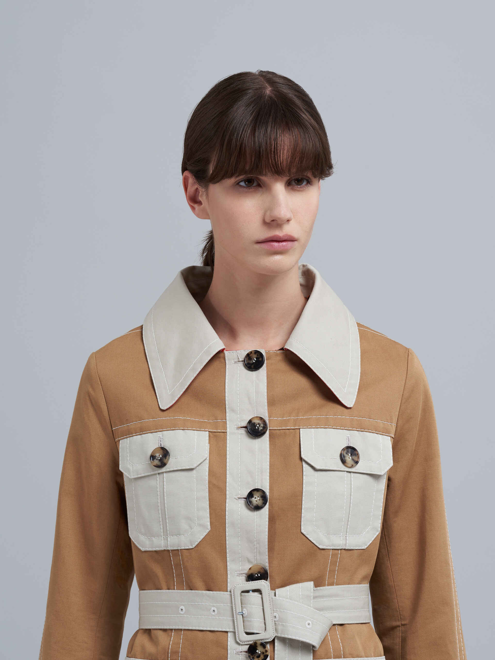 Cotton drill safari jacket - Jackets - Image 4