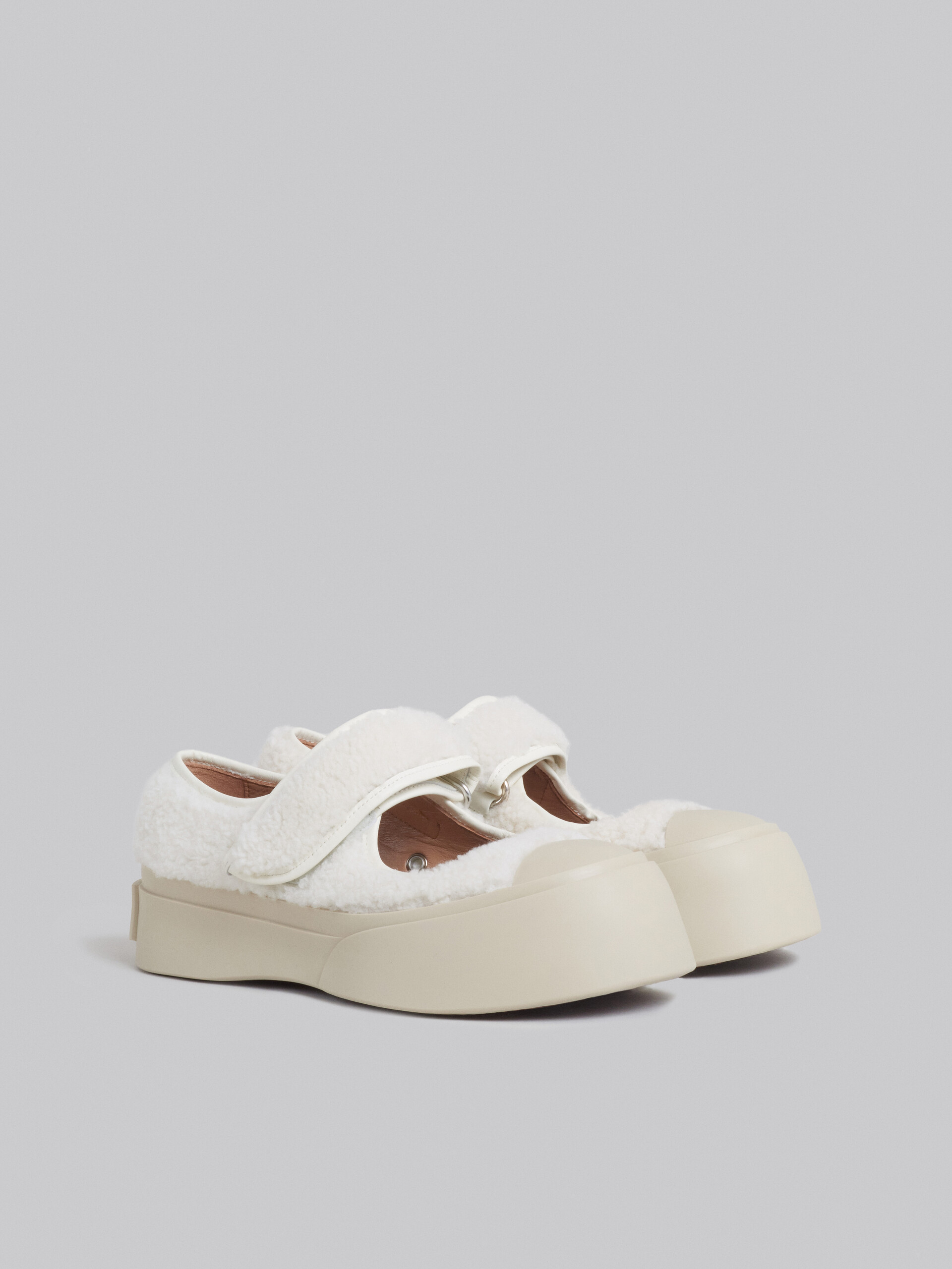 Sneakers Mary Jane en mérinos blanc - Sneakers - Image 2