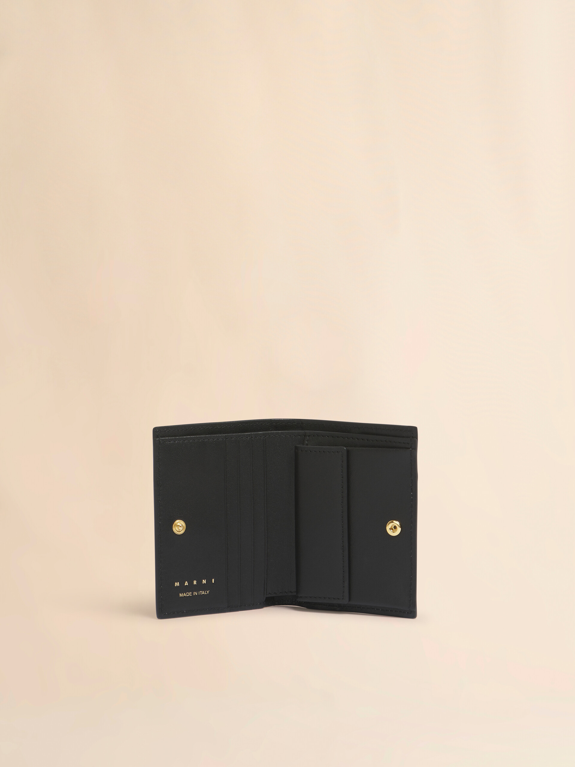 Black, grey and brown leather bifold wallet - Wallets - Image 2