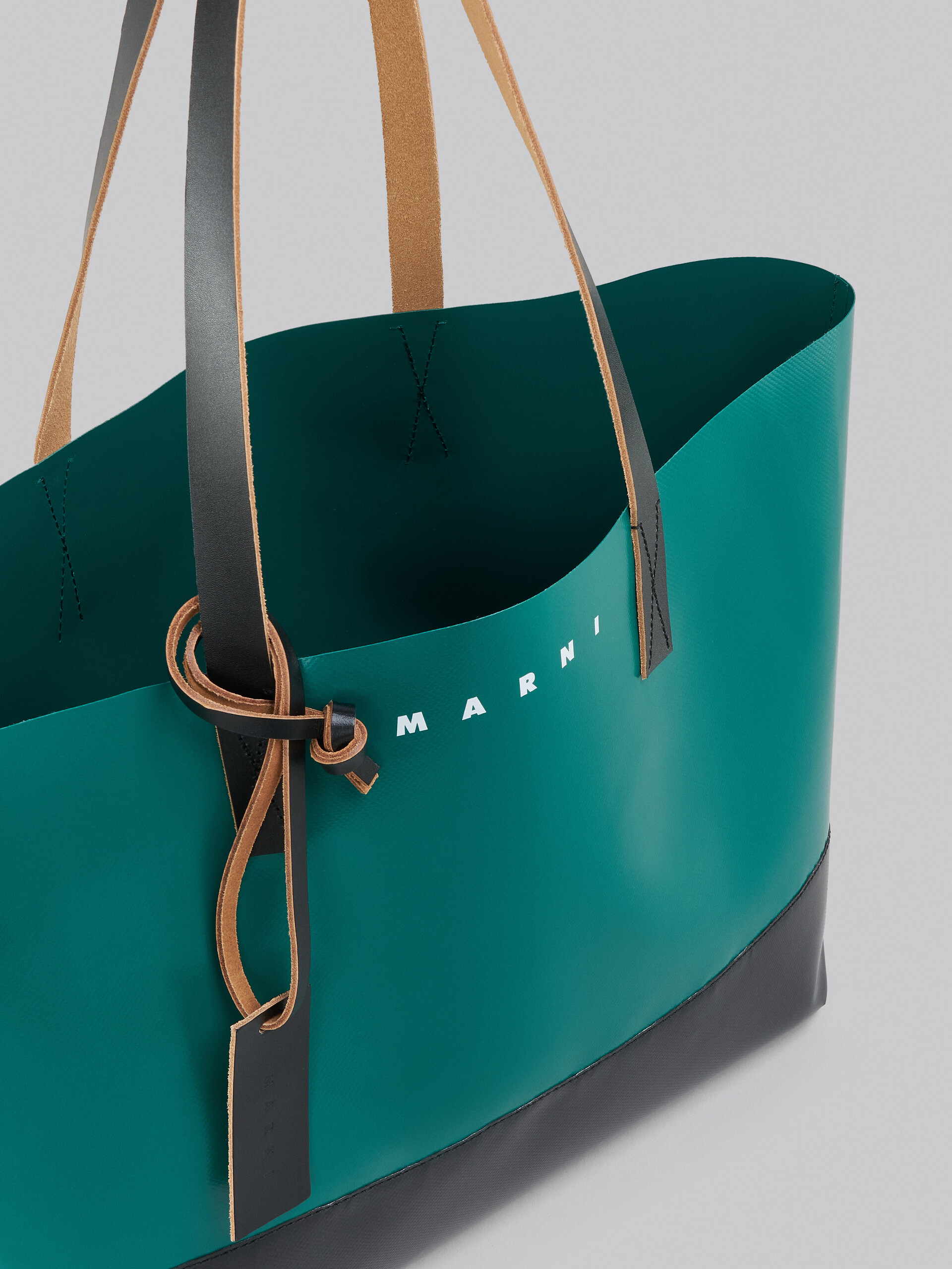 Tribeca shopping bag in green and black - Shopping Bags - Image 4