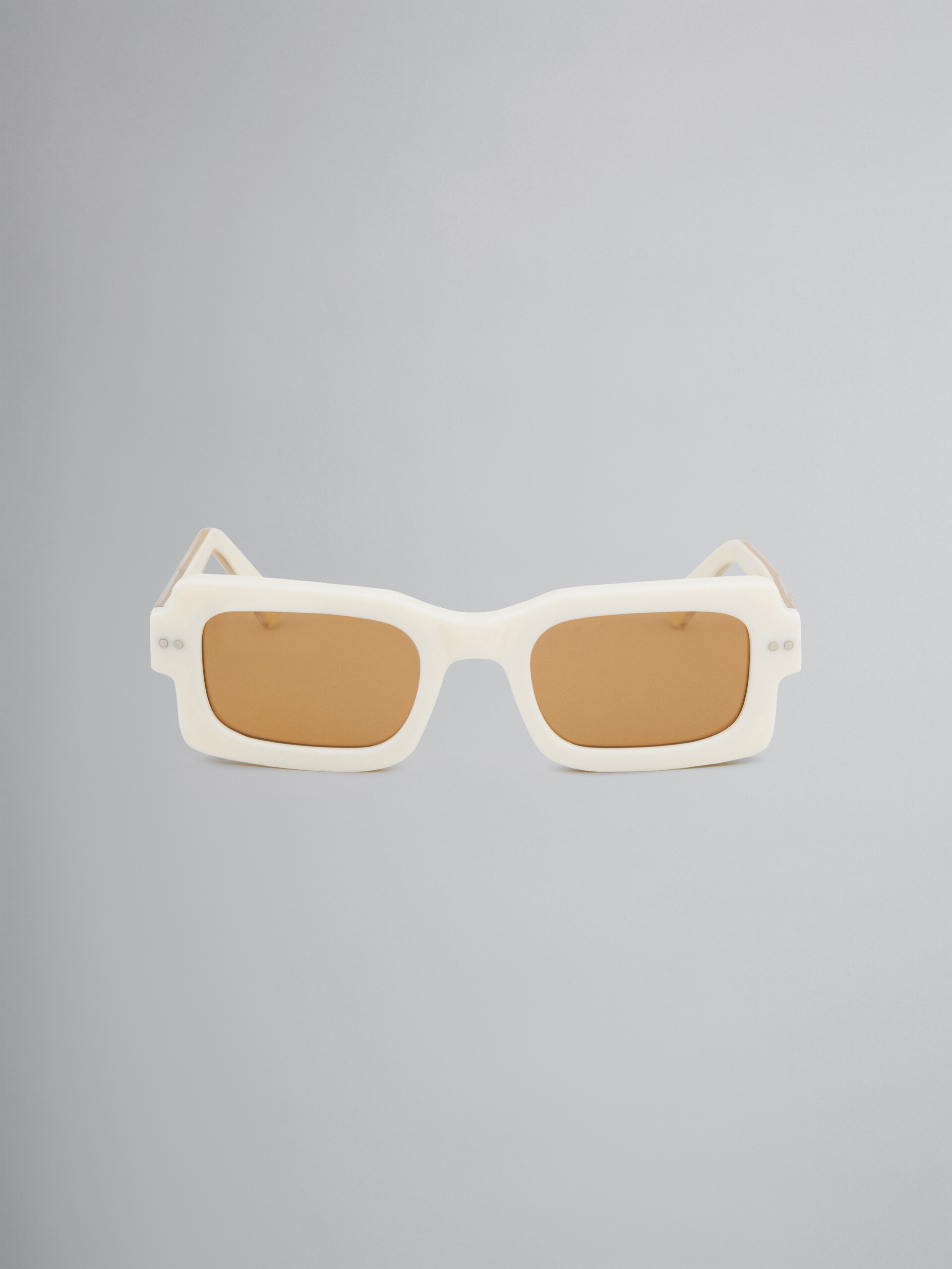Occhiali da sole LAKE VOSTOK in acetato bianco - Occhiali da sole - Image 1