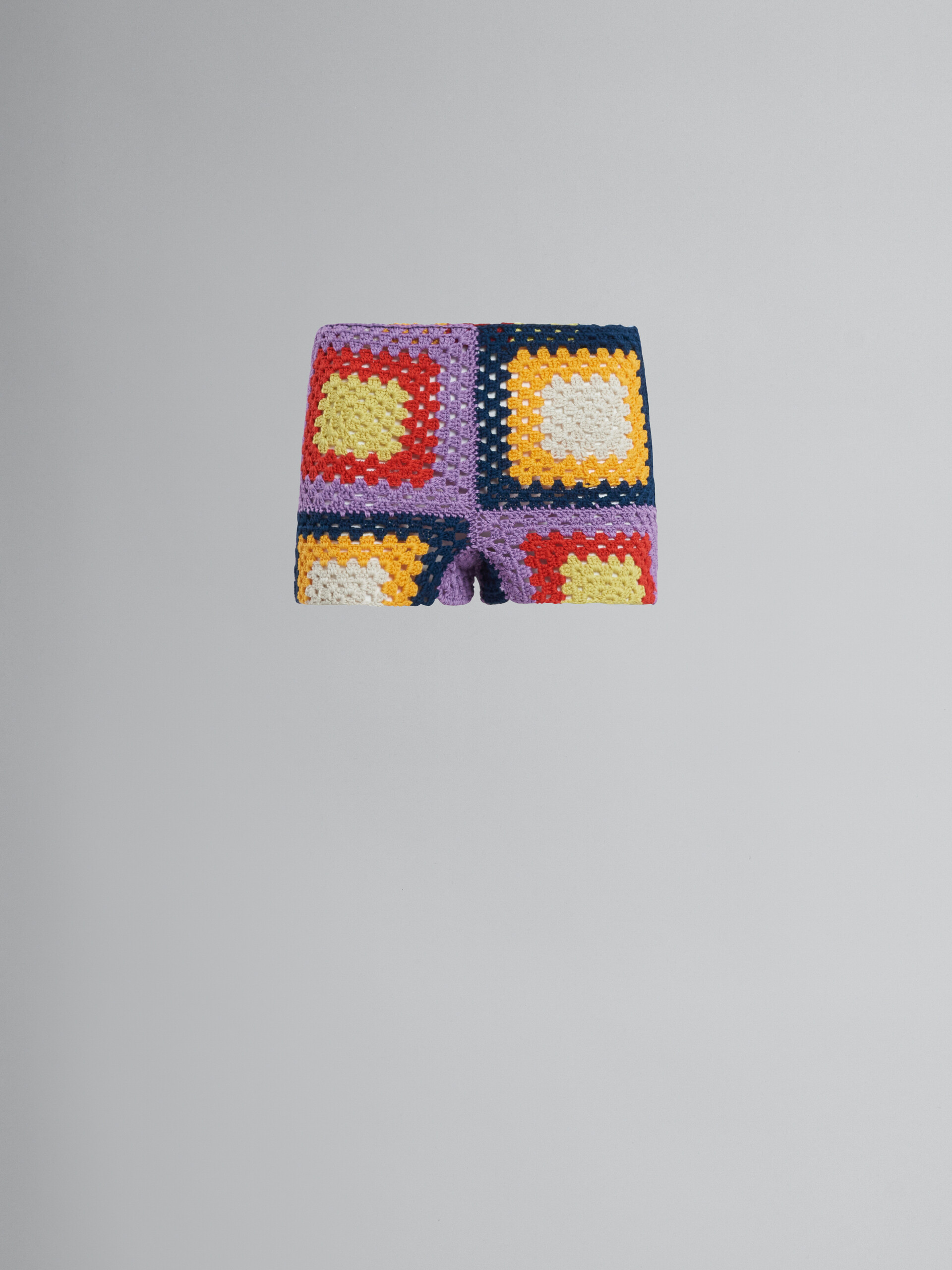 Marni x No Vacancy Inn - Multicolour cotton-knit shorts - Pants - Image 1