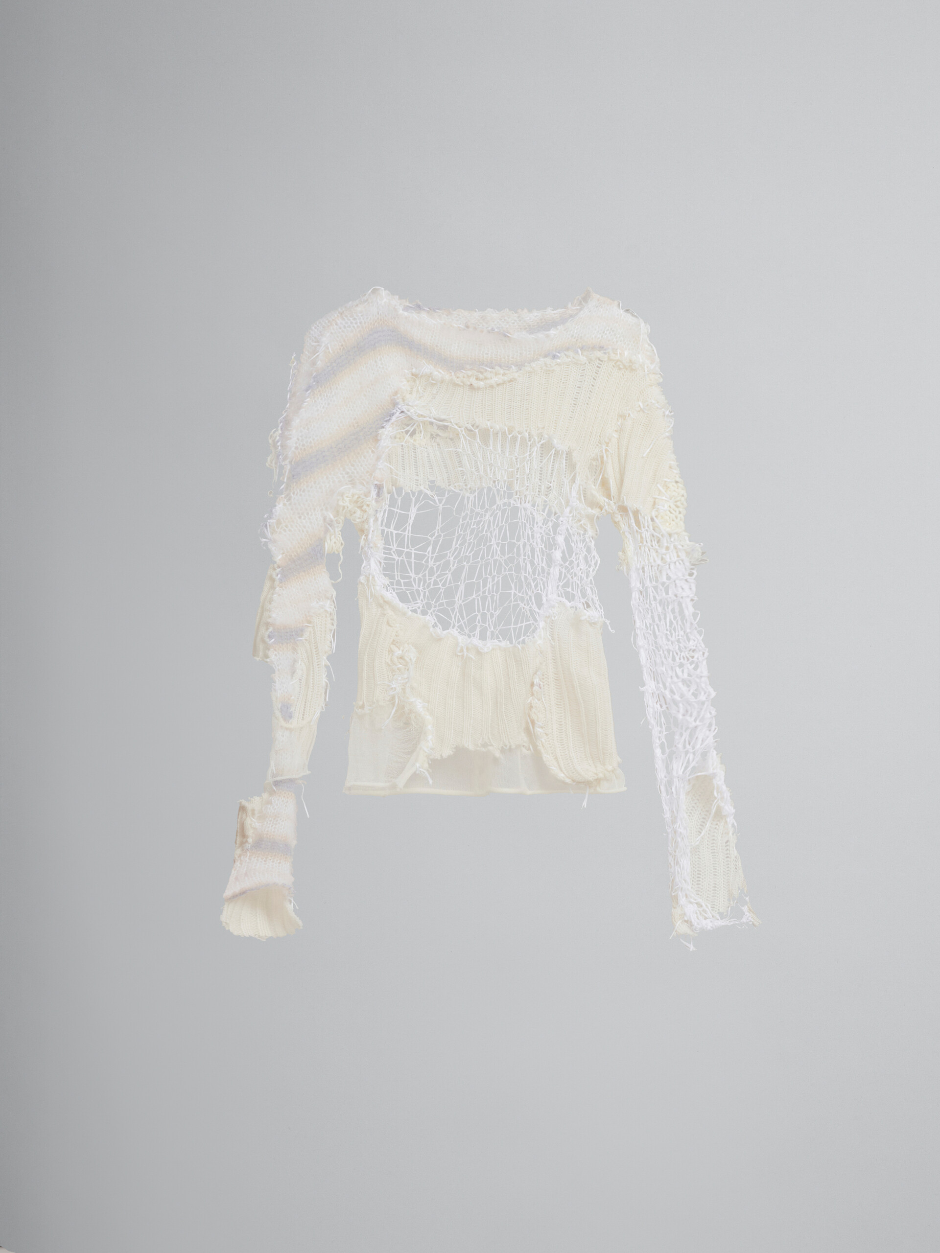 White patchwork jumper - Pullovers - Image 1