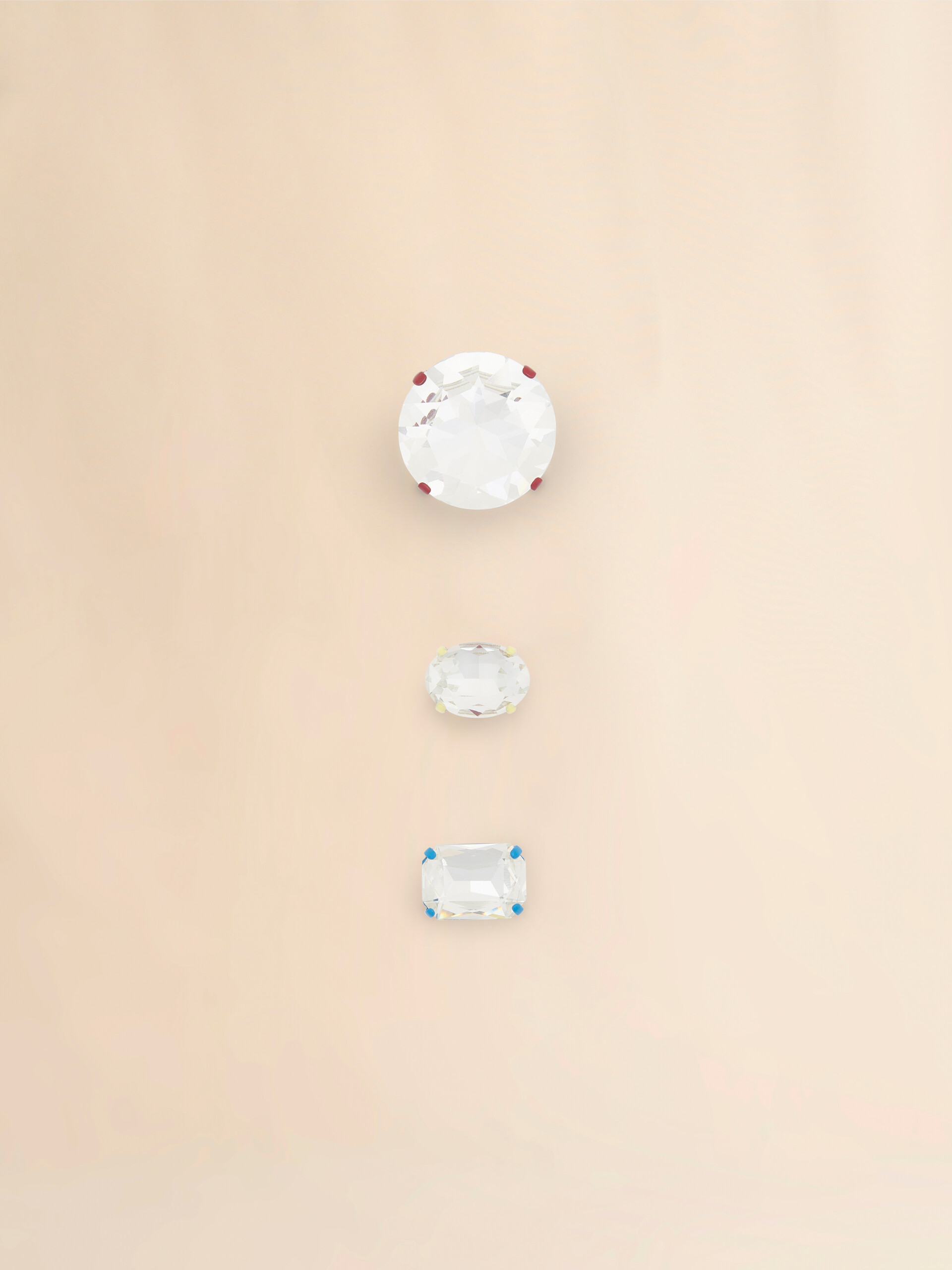 マルチカラー エナメルセットクリスタルブローチ - ブローチ - Image 1