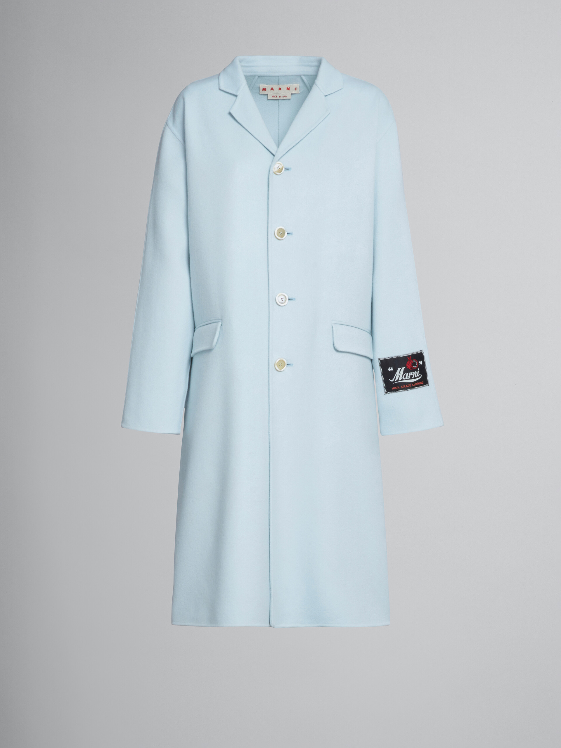 Light blue coat in wool and cashmere - Coat - Image 1