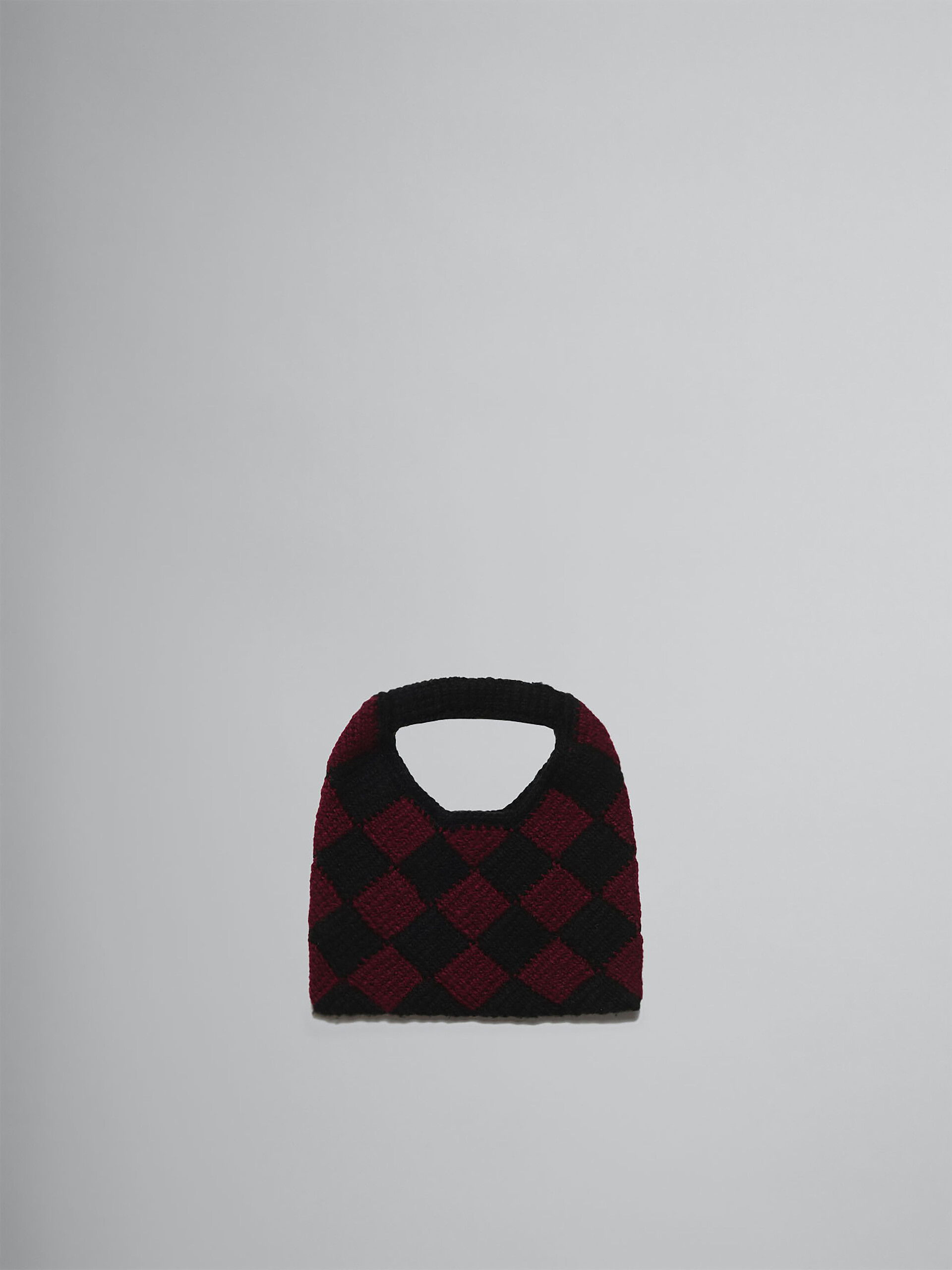 Maroon and black Diamond Crochet bag - Bags - Image 2