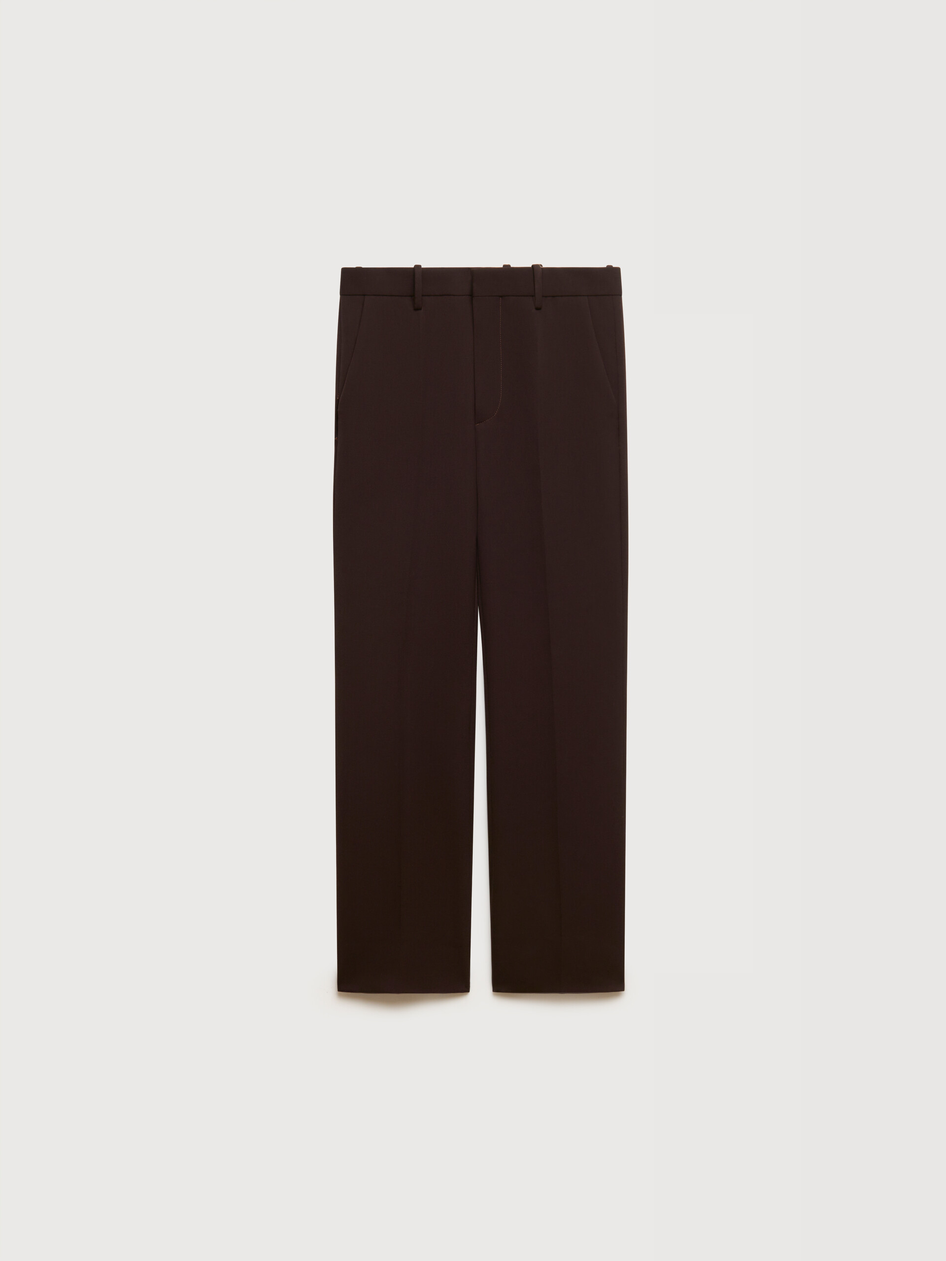 Brown regimental wool trousers - Pants - Image 1