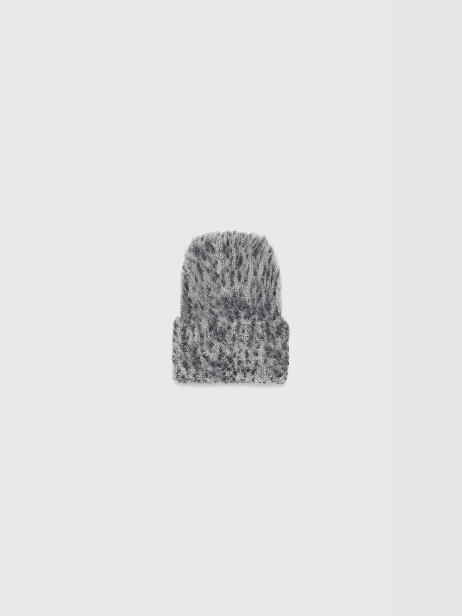 Grey alpaca-blend beanie - Hats - Image 1