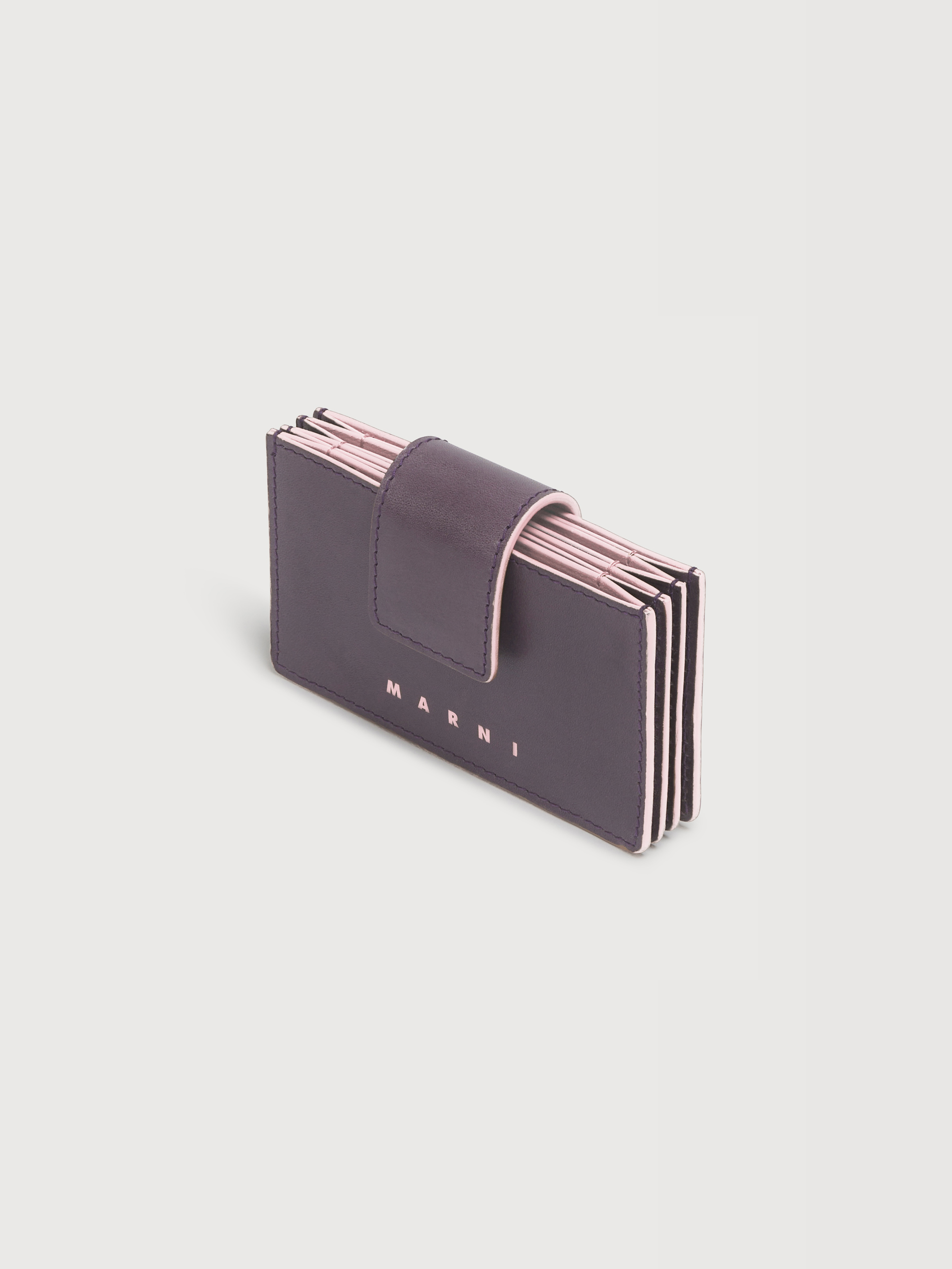 Porte-cartes en cuir violet - Portefeuilles - Image 4