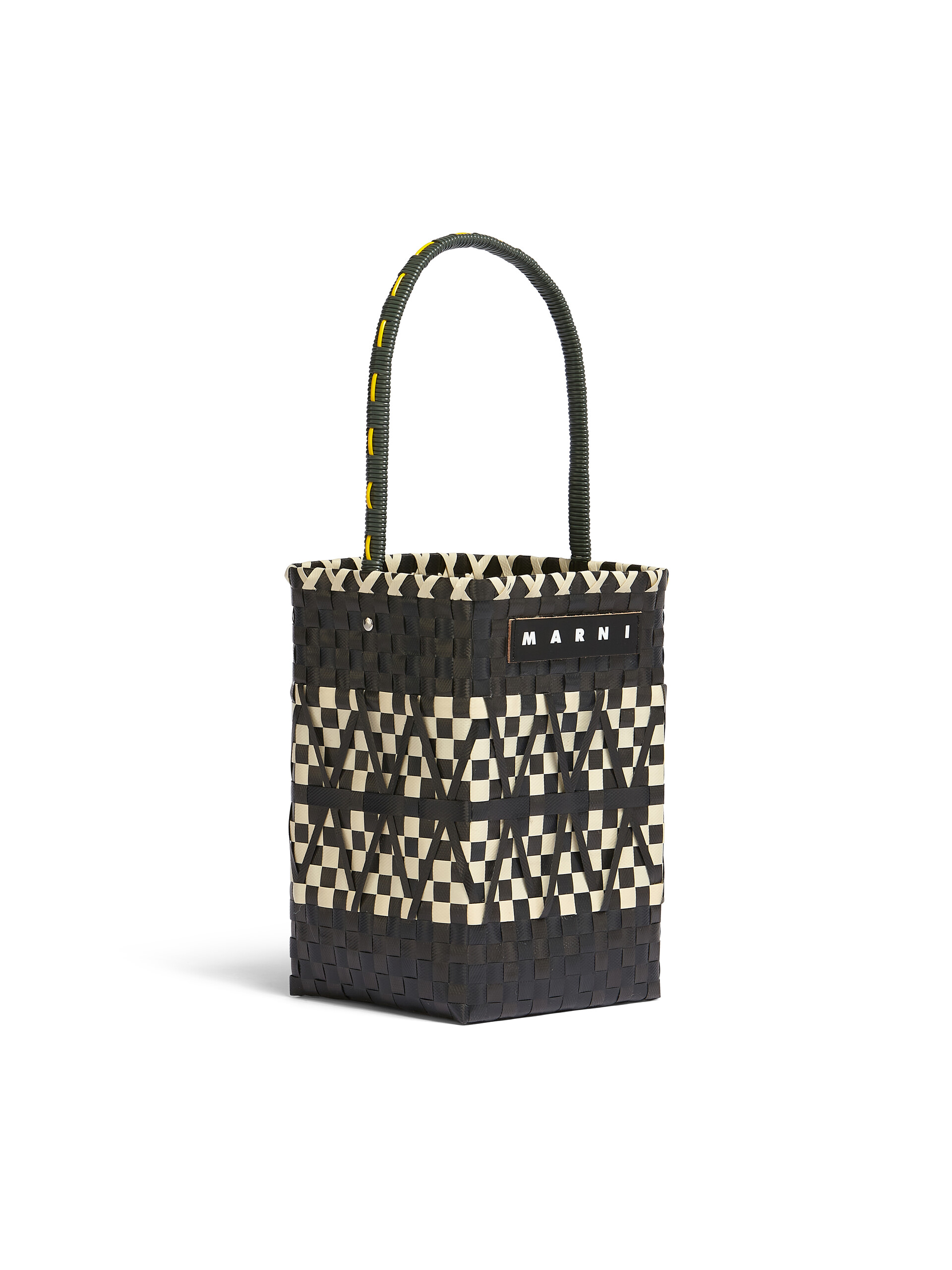 MARNI MARKET STENCIL black and white bucket bag - Shopping Bags - Image 2