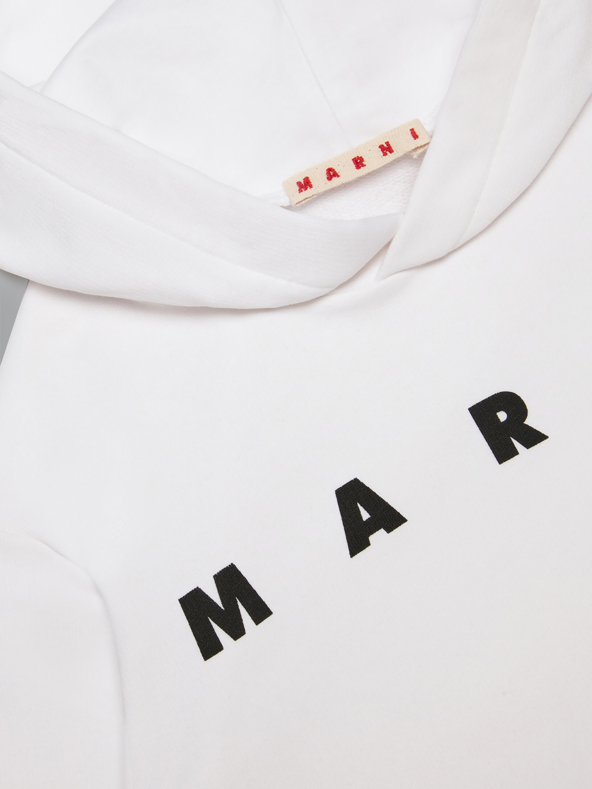 Sweat-shirt à capuche blanc avec logo - Maille - Image 3