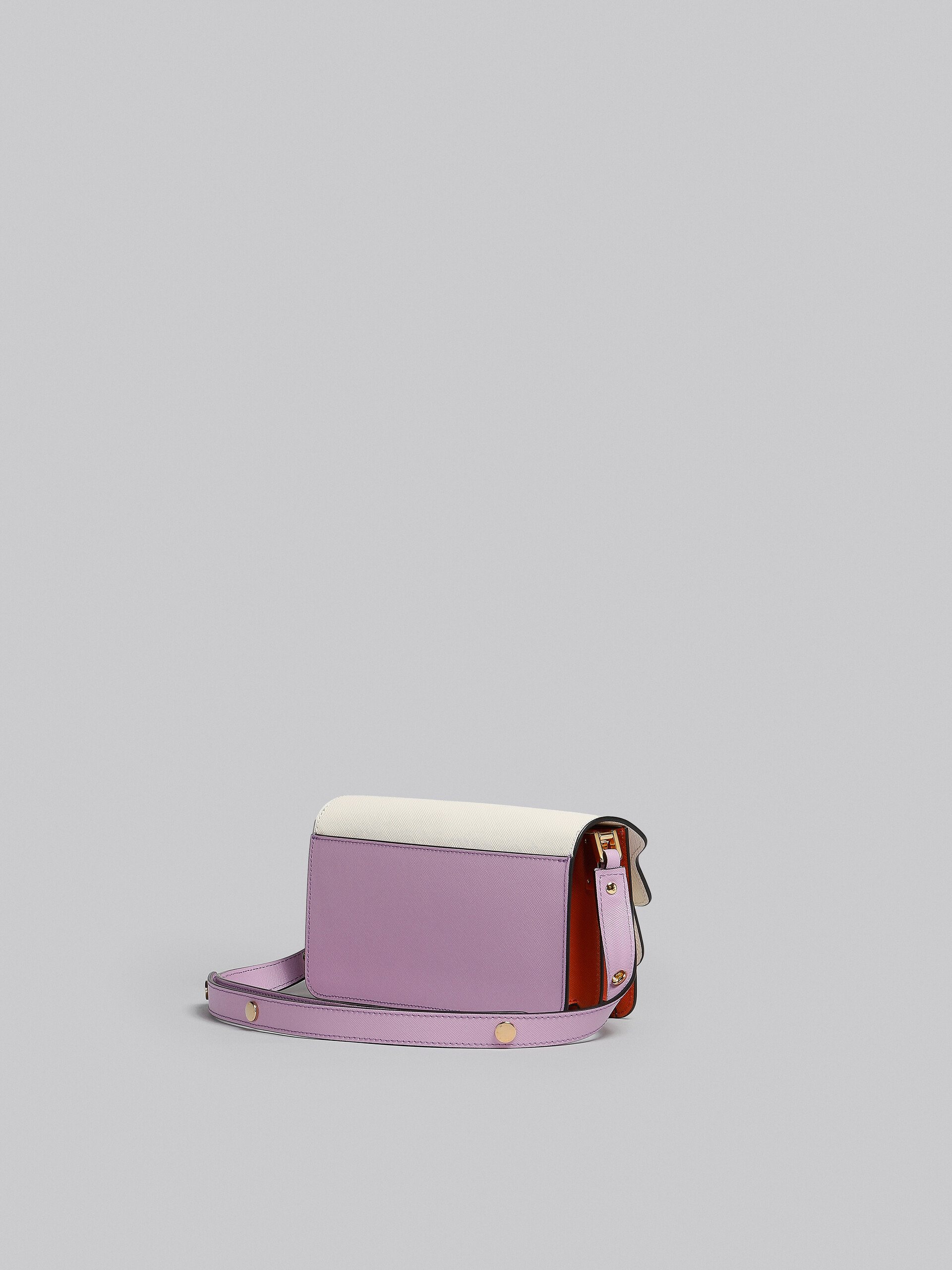 Lilac Saffiano leather EW Trunk bag - Shoulder Bags - Image 3
