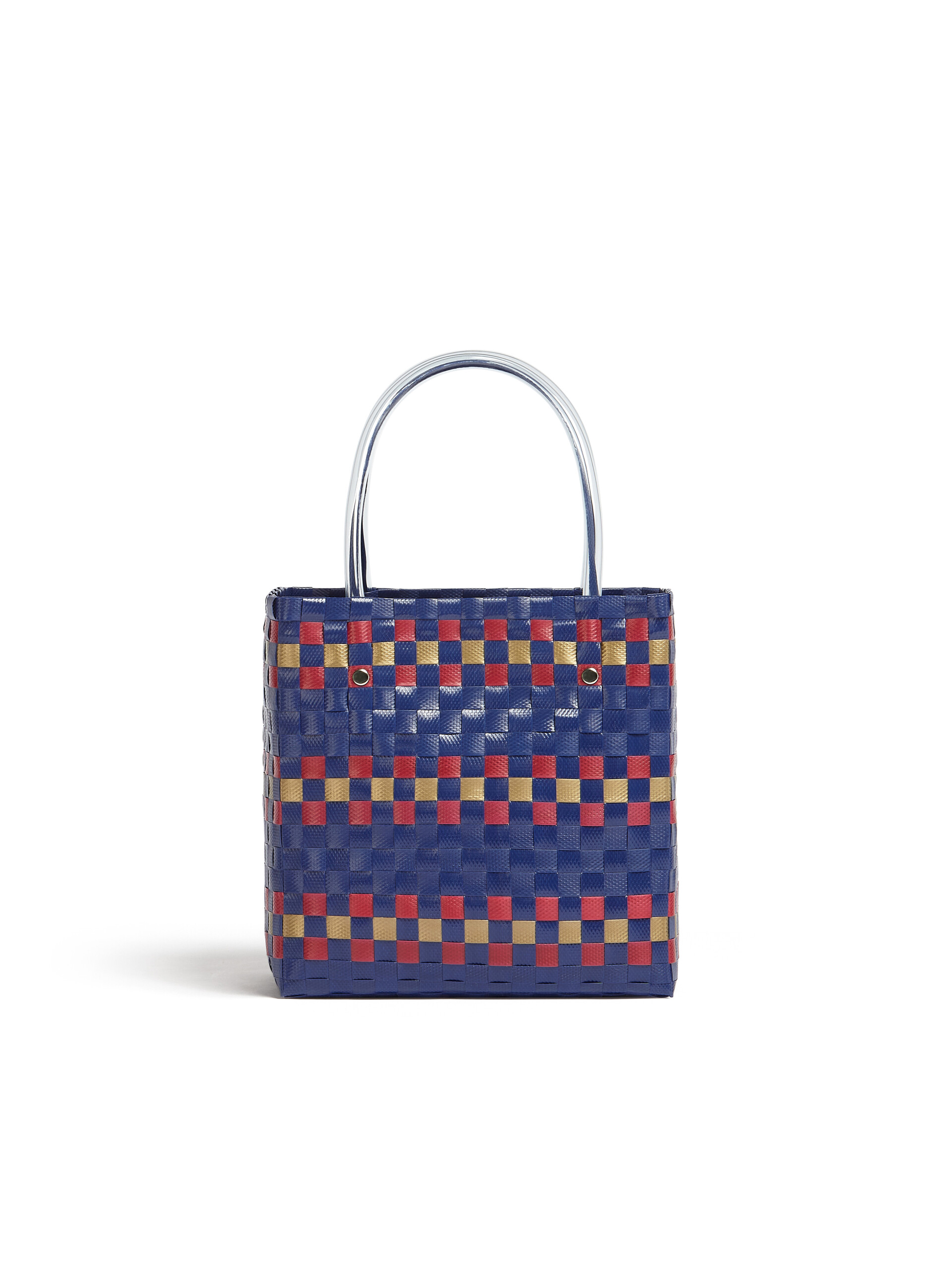 MARNI MARKET BASKET bag in blue woven material - Shopping Bags - Image 3