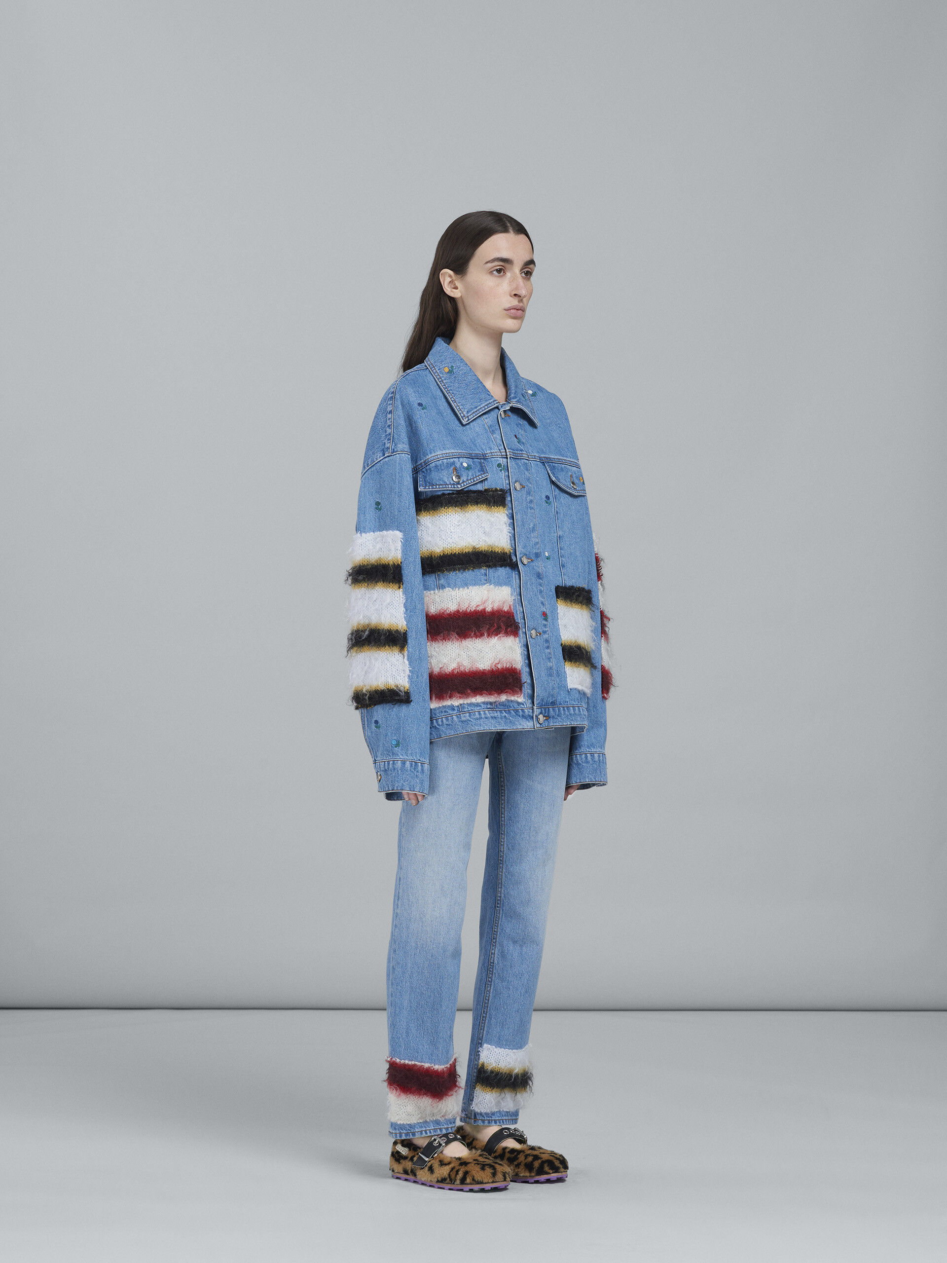 Mohair and denim jacket - Jackets - Image 6