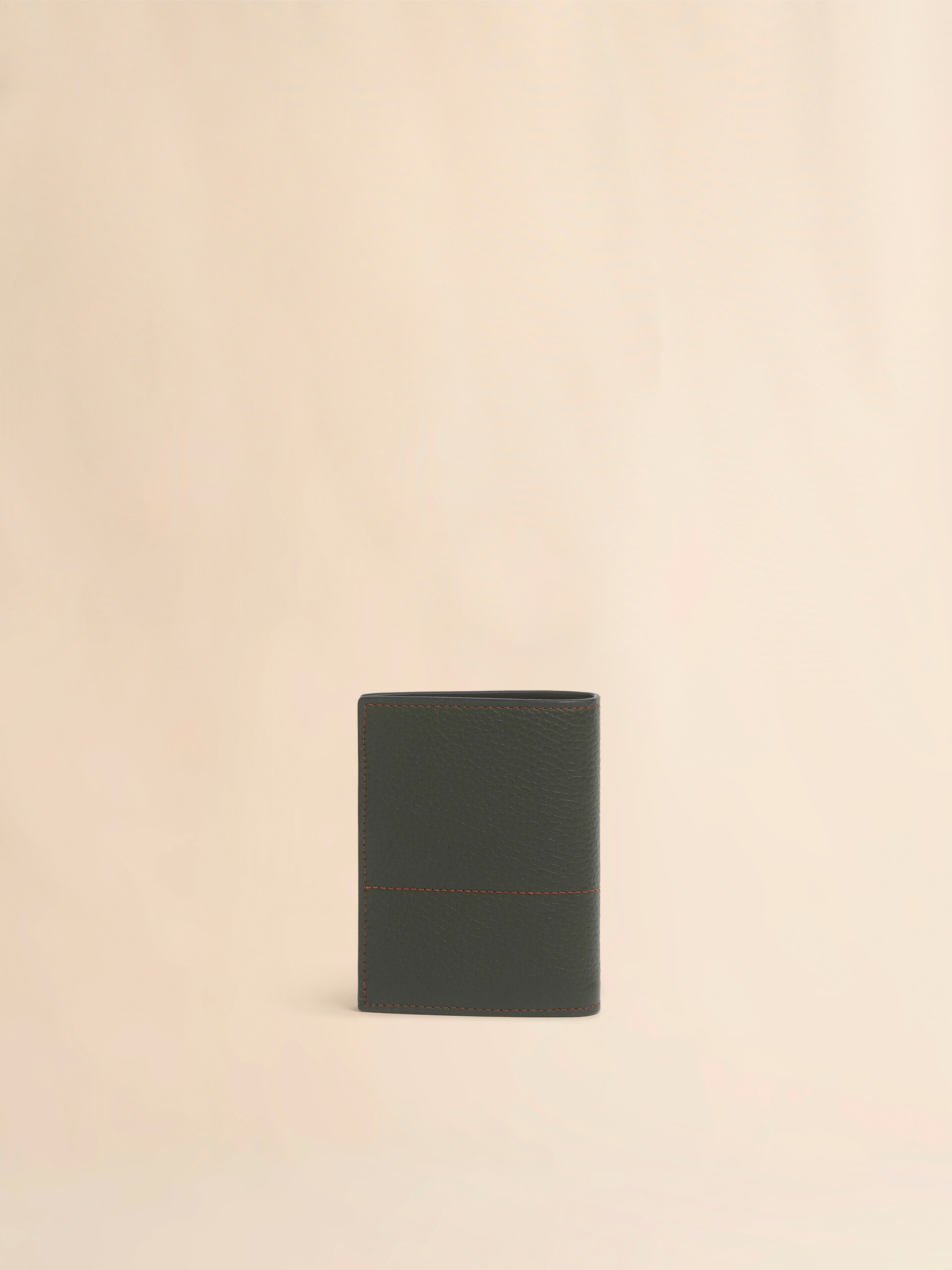 ブラック レザー製二つ折りカードケース - 財布 - Image 3