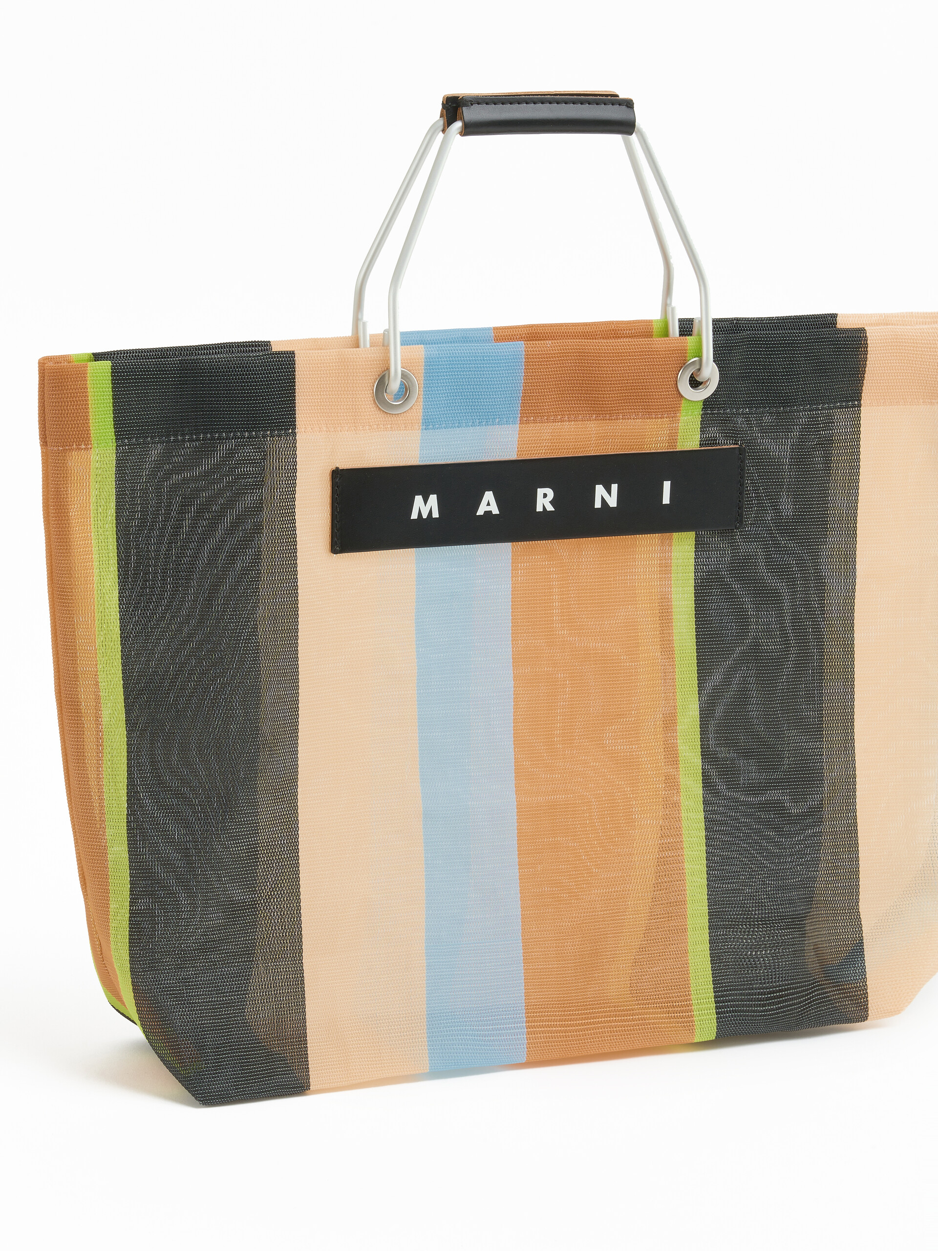マルチカラーブルー MARNI MARKET STRIPE BAG - ショッピングバッグ - Image 4