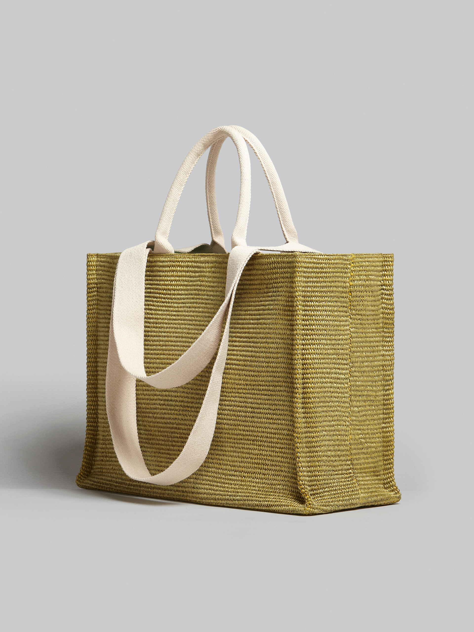 Tote Bag Grande in rafia verde - Borse shopping - Image 3