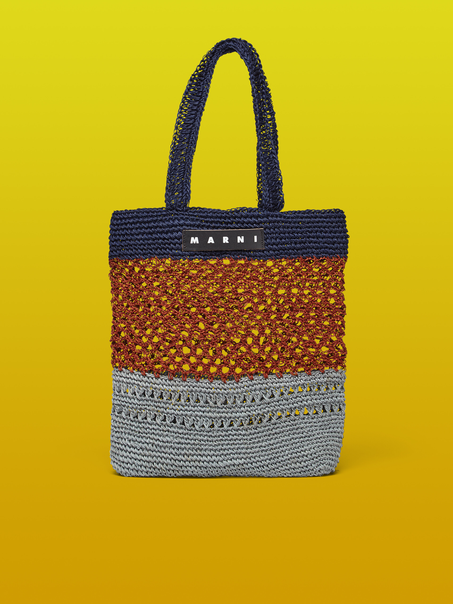 MARNI MARKET bag in colourblock natural fiber - Bags - Image 1