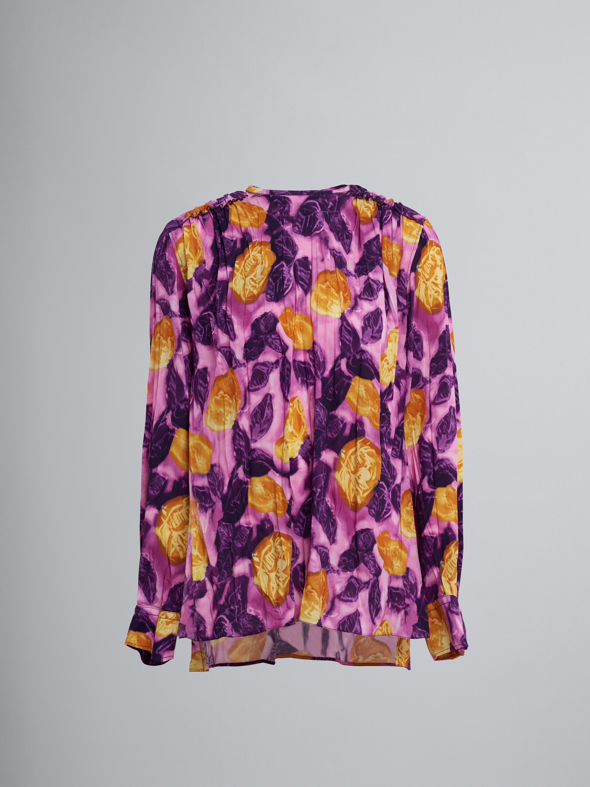 Camicia in sablè di viscosa stampa Morning Blossom - Camicie - Image 1