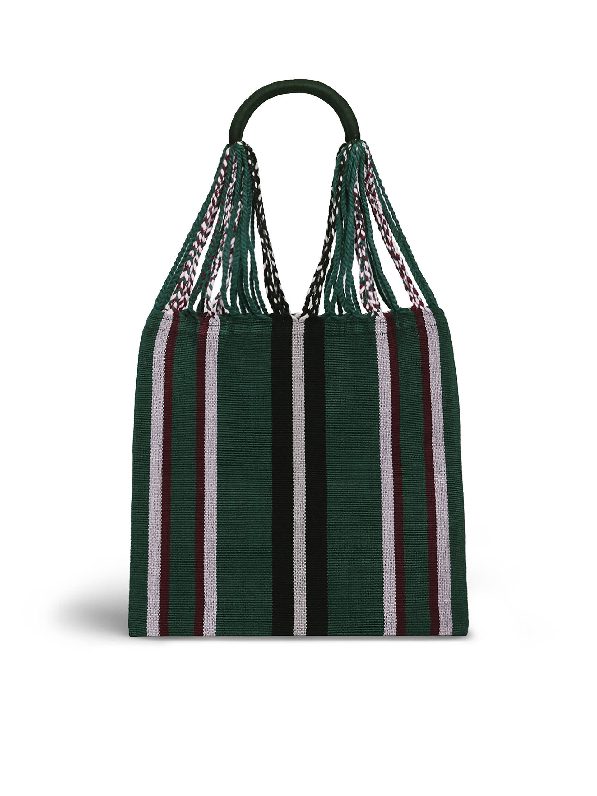 MARNI MARKET shopping bag in polyester with hammock-like handle grey turquoise and red - Bags - Image 3