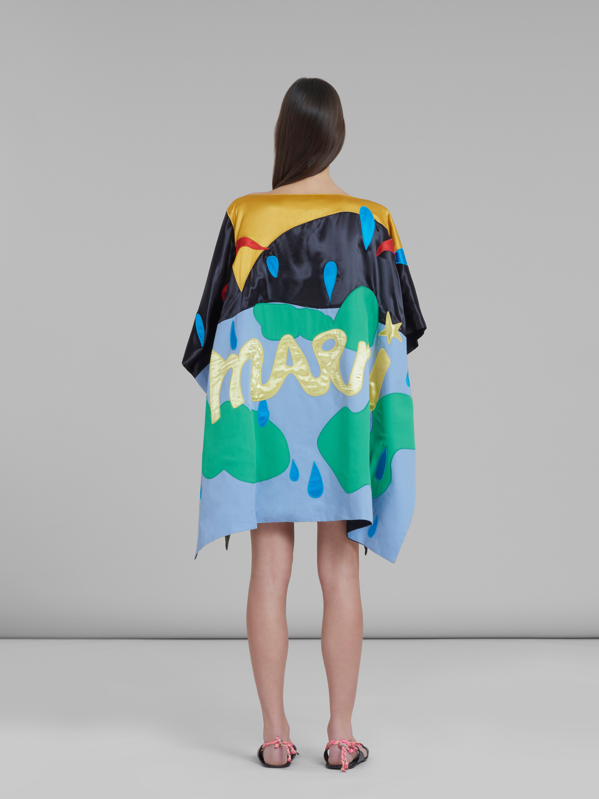 Marni x No Vacancy Inn - Cape top with multicolour patchwork motifs - Shirts - Image 3
