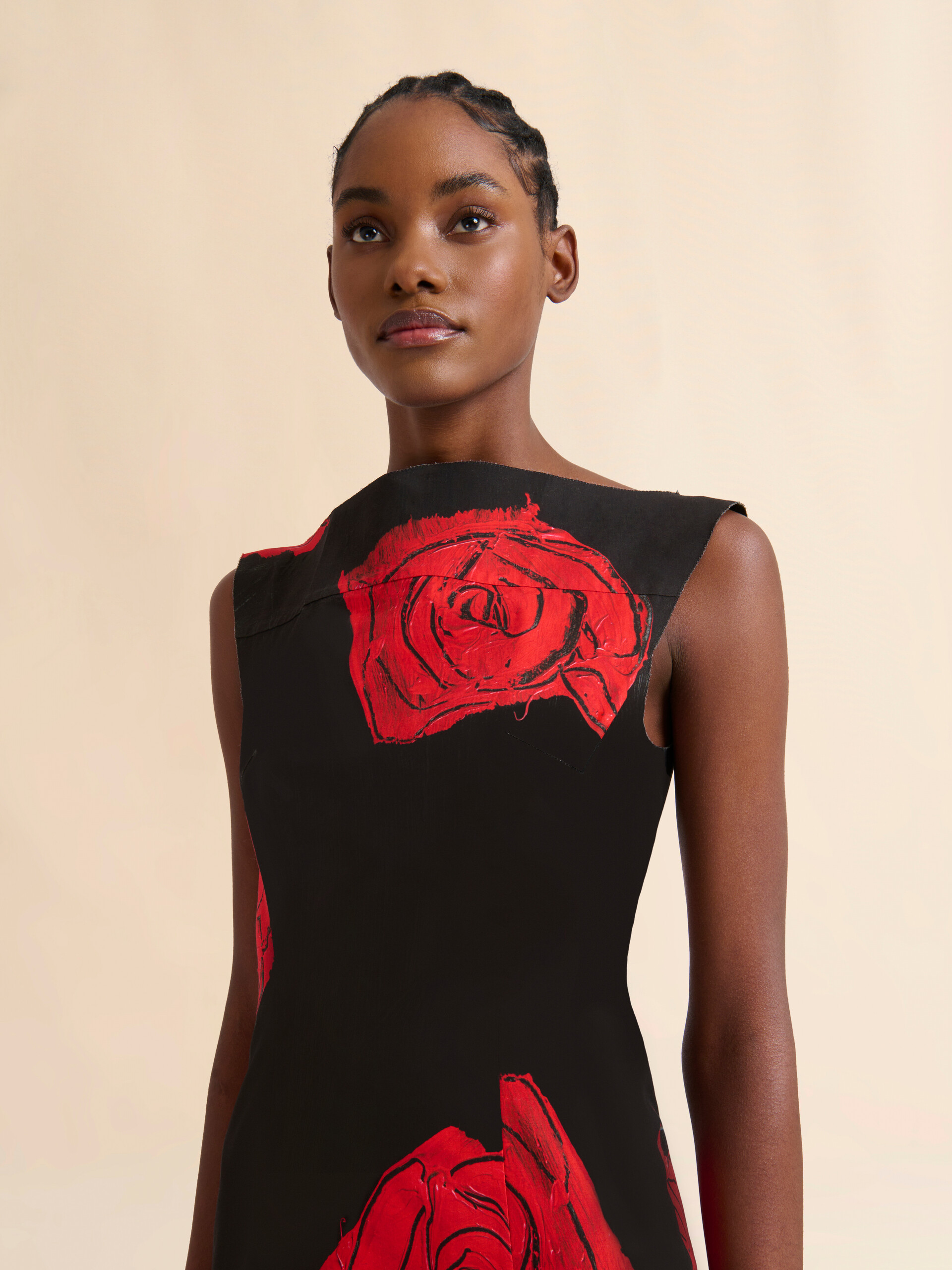 Robe en popeline noire avec imprimé Juno - Robes - Image 4