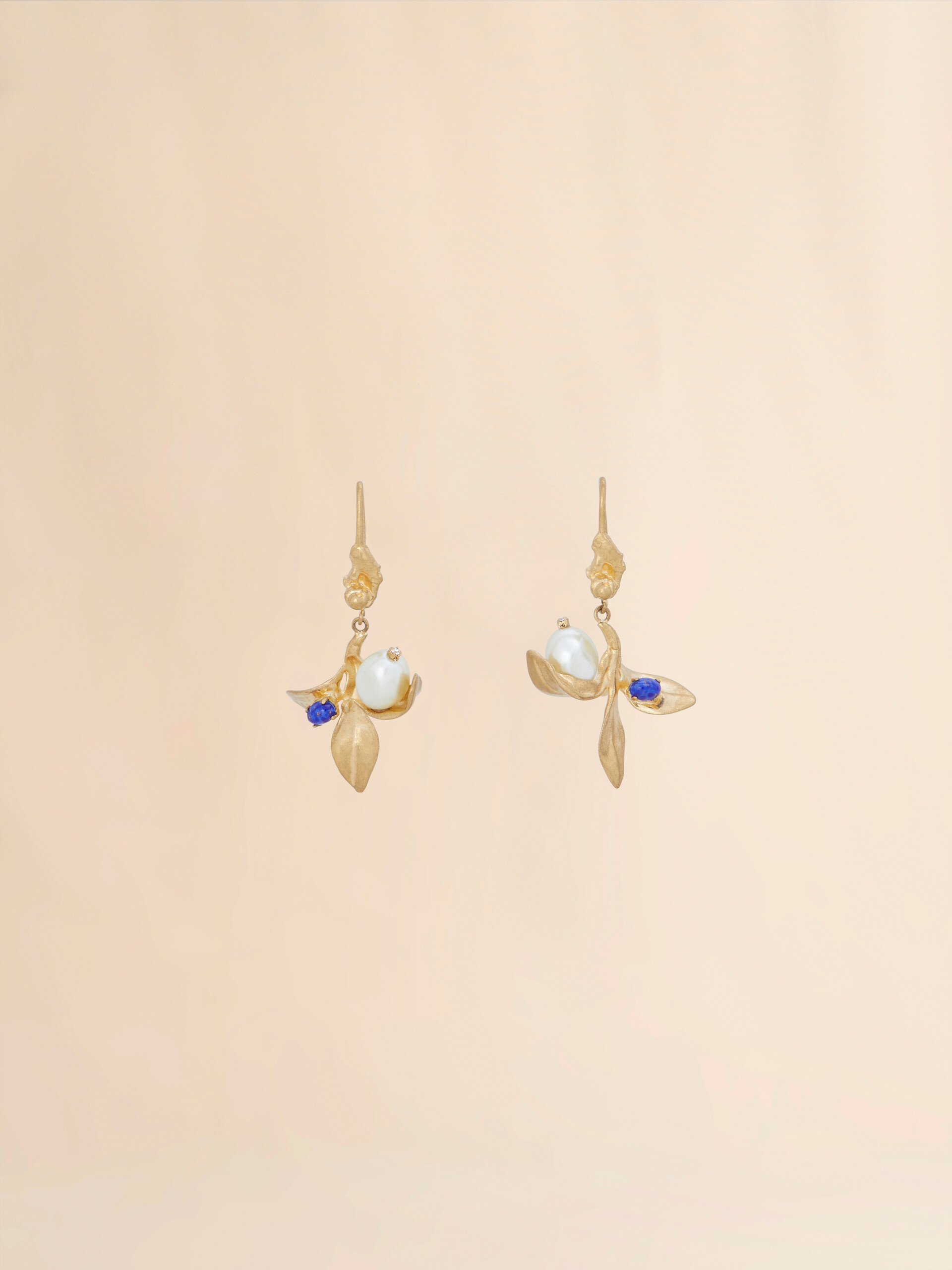 Pearls and stones Flower Delirium drop earrings - Earrings - Image 1