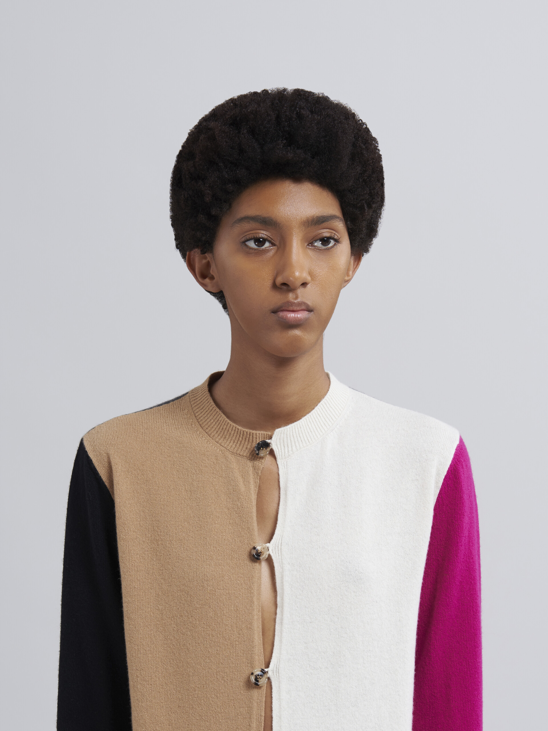 Cardigan in lana e cashmere a blocchi di colore - Pullover - Image 4