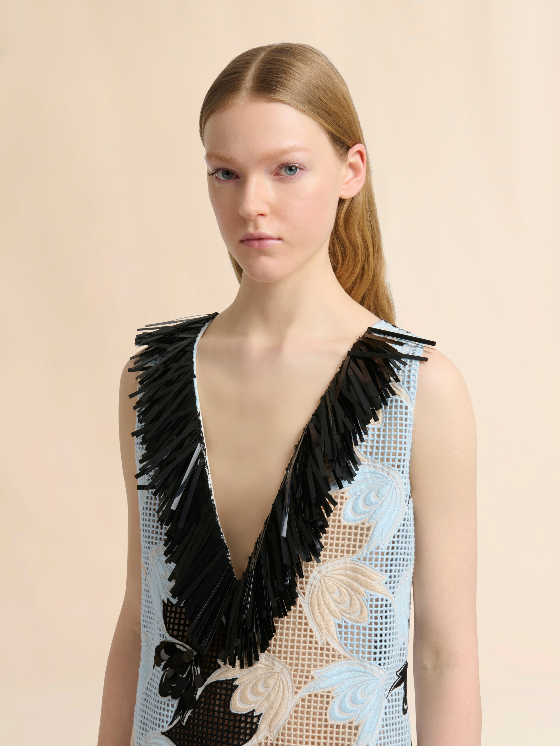 Blue and black broderie anglaise floral dress - Dresses - Image 4