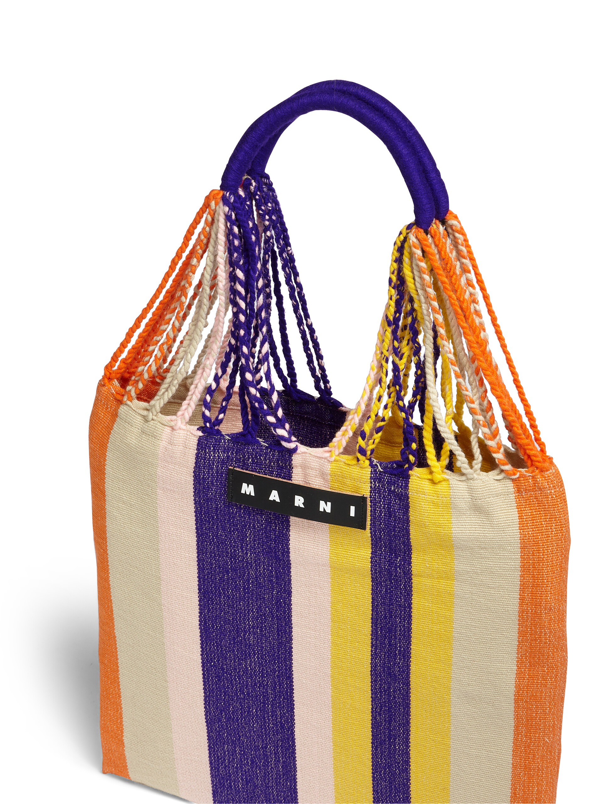 MARNI MARKET ポリエステル ショッピングバッグ ハンモック風ハンドル付き グレー/ターコイズ/レッド - ハンドバッグ - Image 4