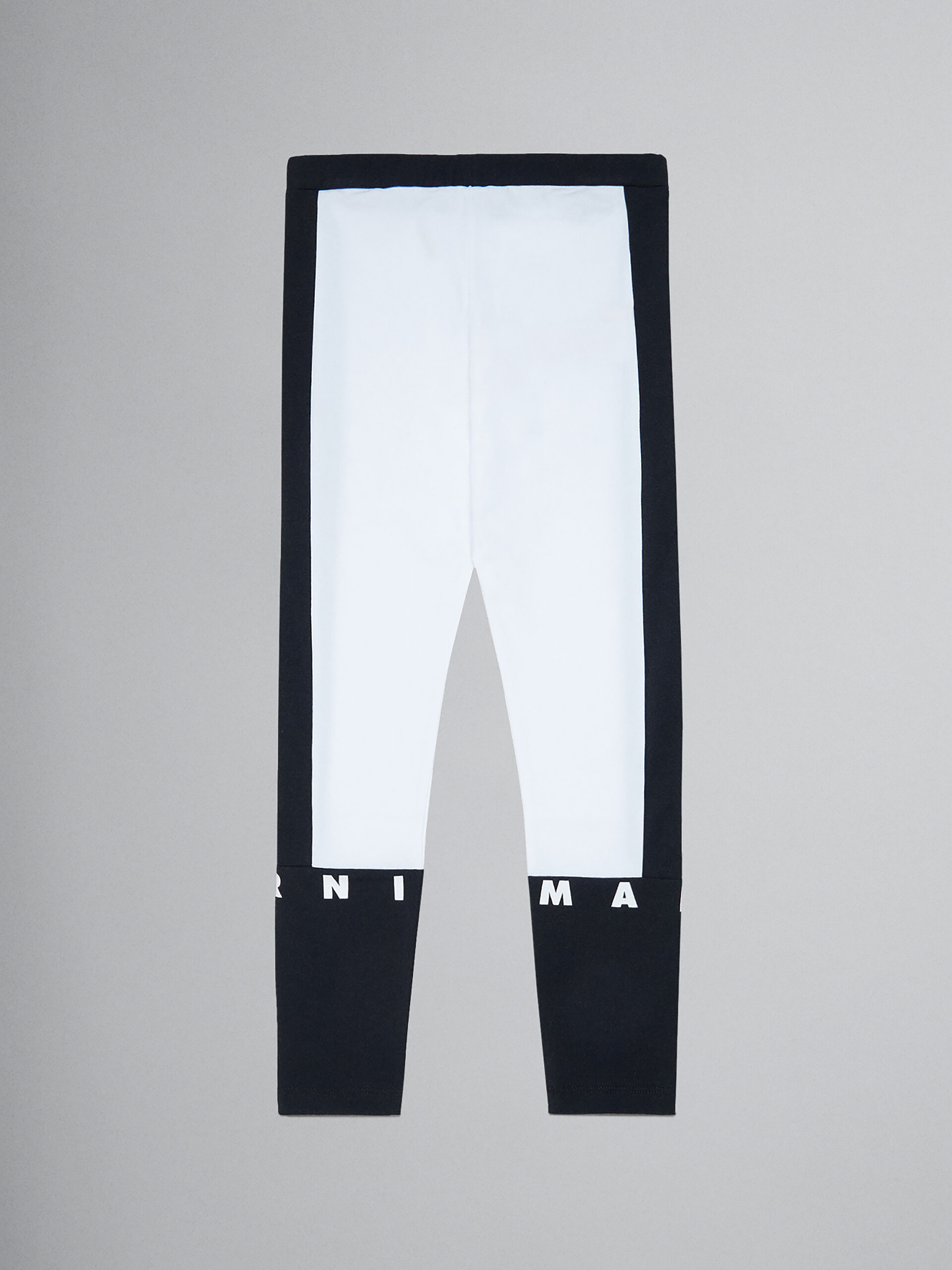 Black jersey leggings with logo - Pants - Image 2