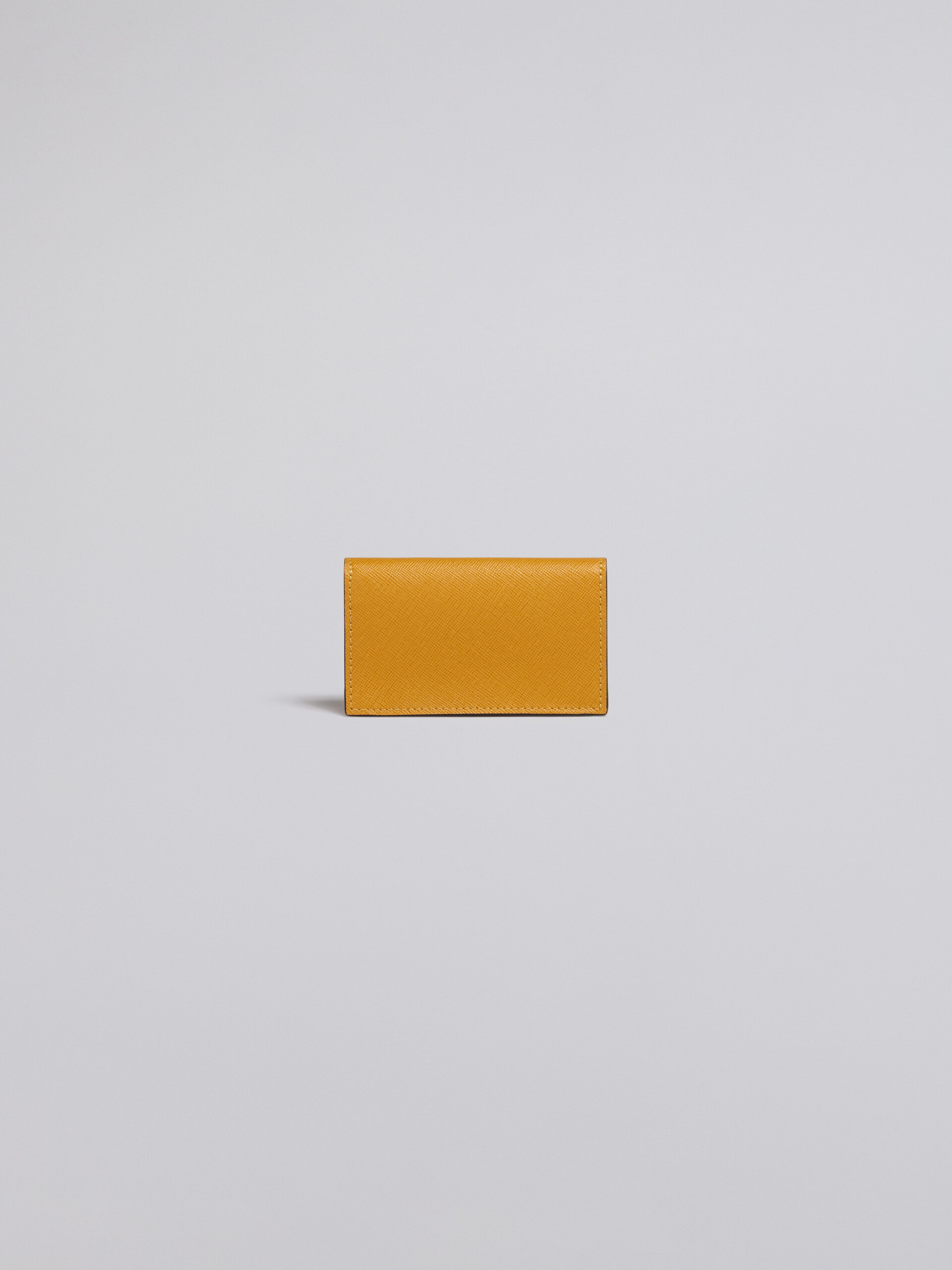 Visitenkartenetui aus orangefarbenem, rosafarbenem und blauem Saffiano-Kalbsleder - Brieftaschen - Image 3