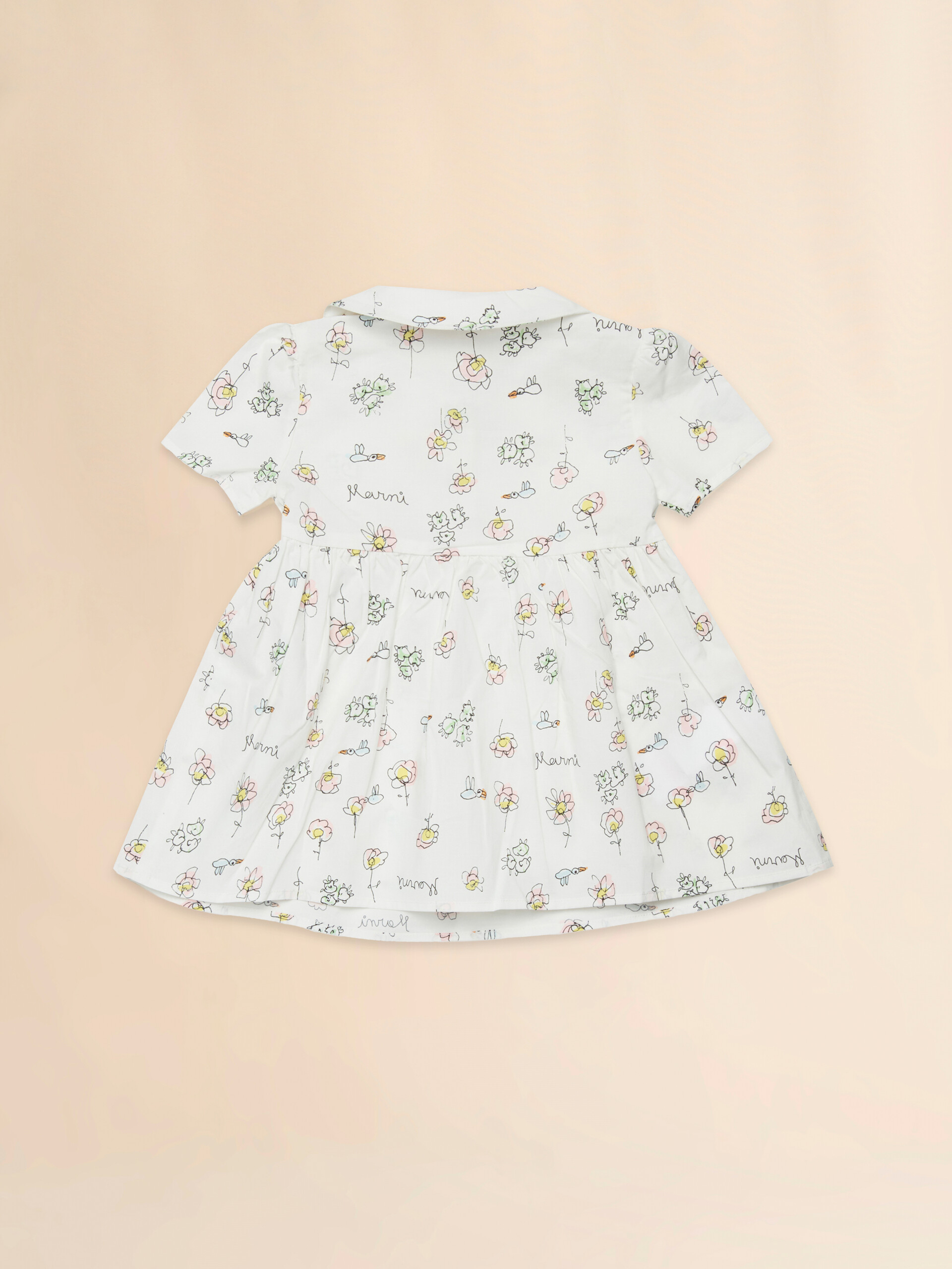 White cotton dress with Camilla print - Dresses - Image 2