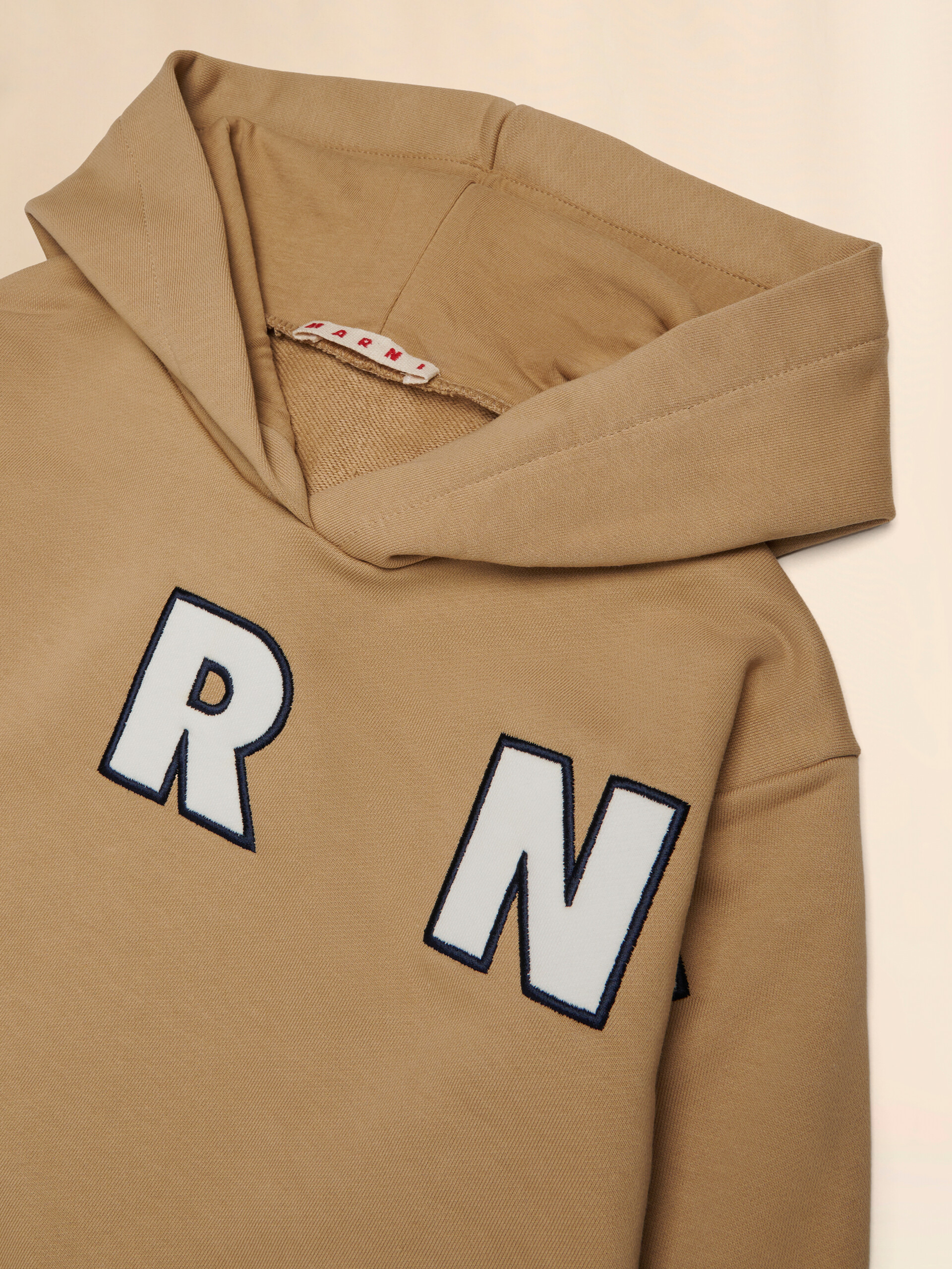 Gray cotton hoodie with Marni patches - Sweaters - Image 3