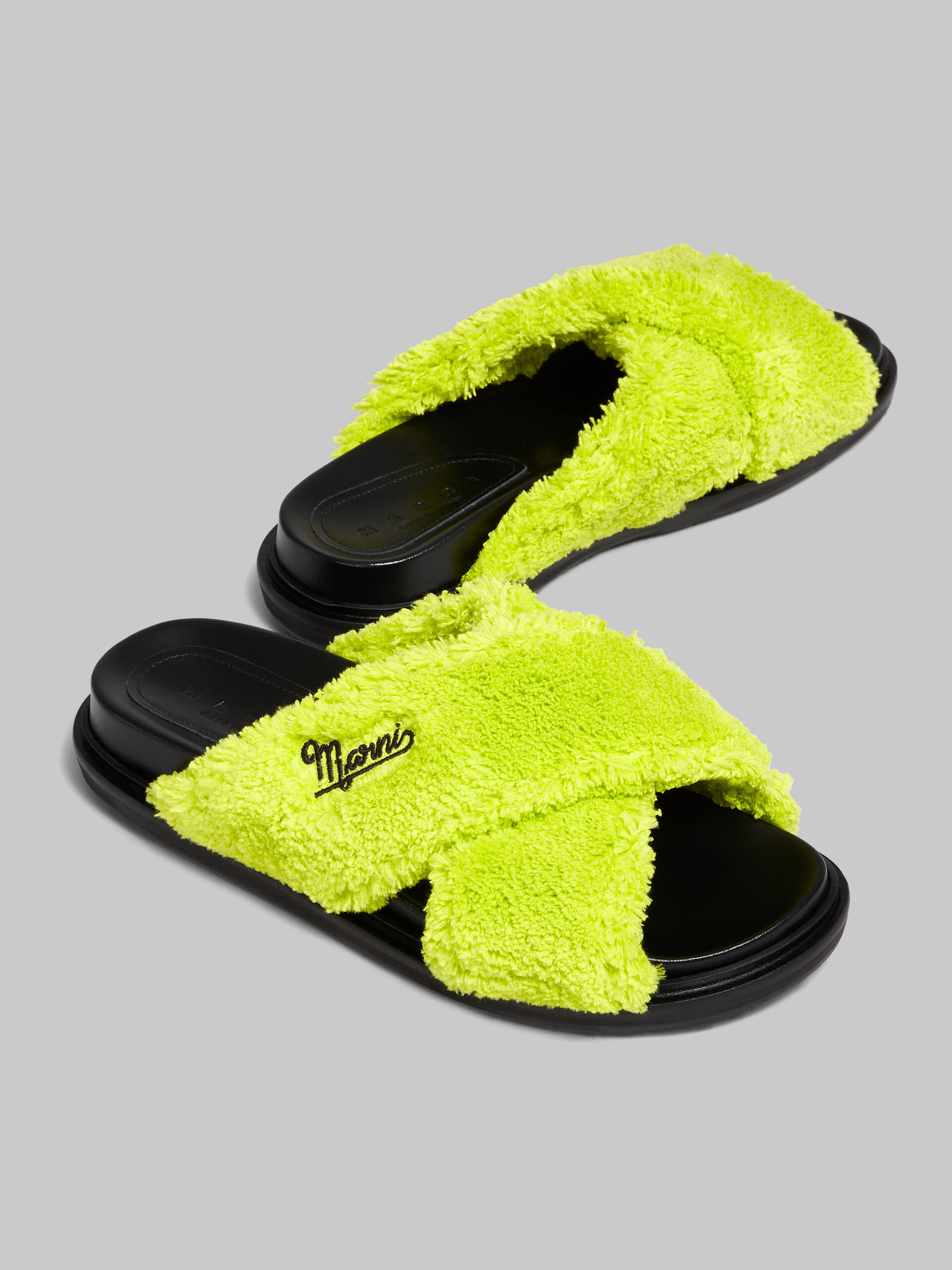 Green Terry slide sandal - Sandals - Image 5
