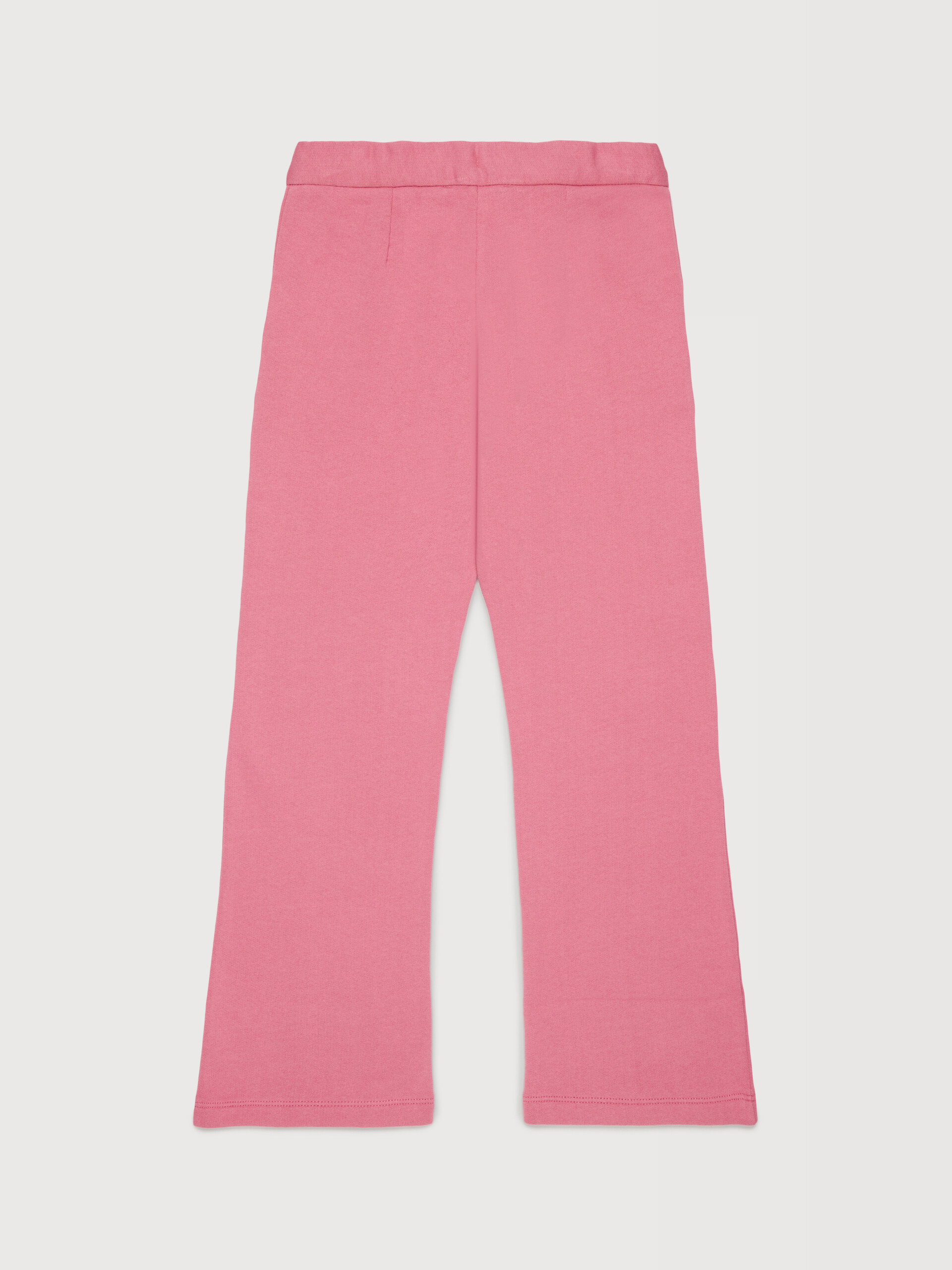 Pink cotton trousers with rhinestone logo - Pants - Image 2