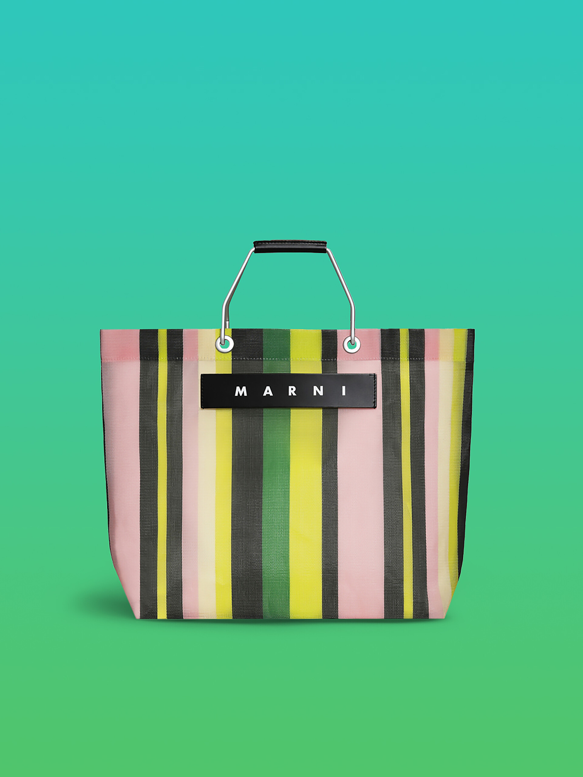 マルチカラーブルー MARNI MARKET STRIPE BAG - ショッピングバッグ - Image 1